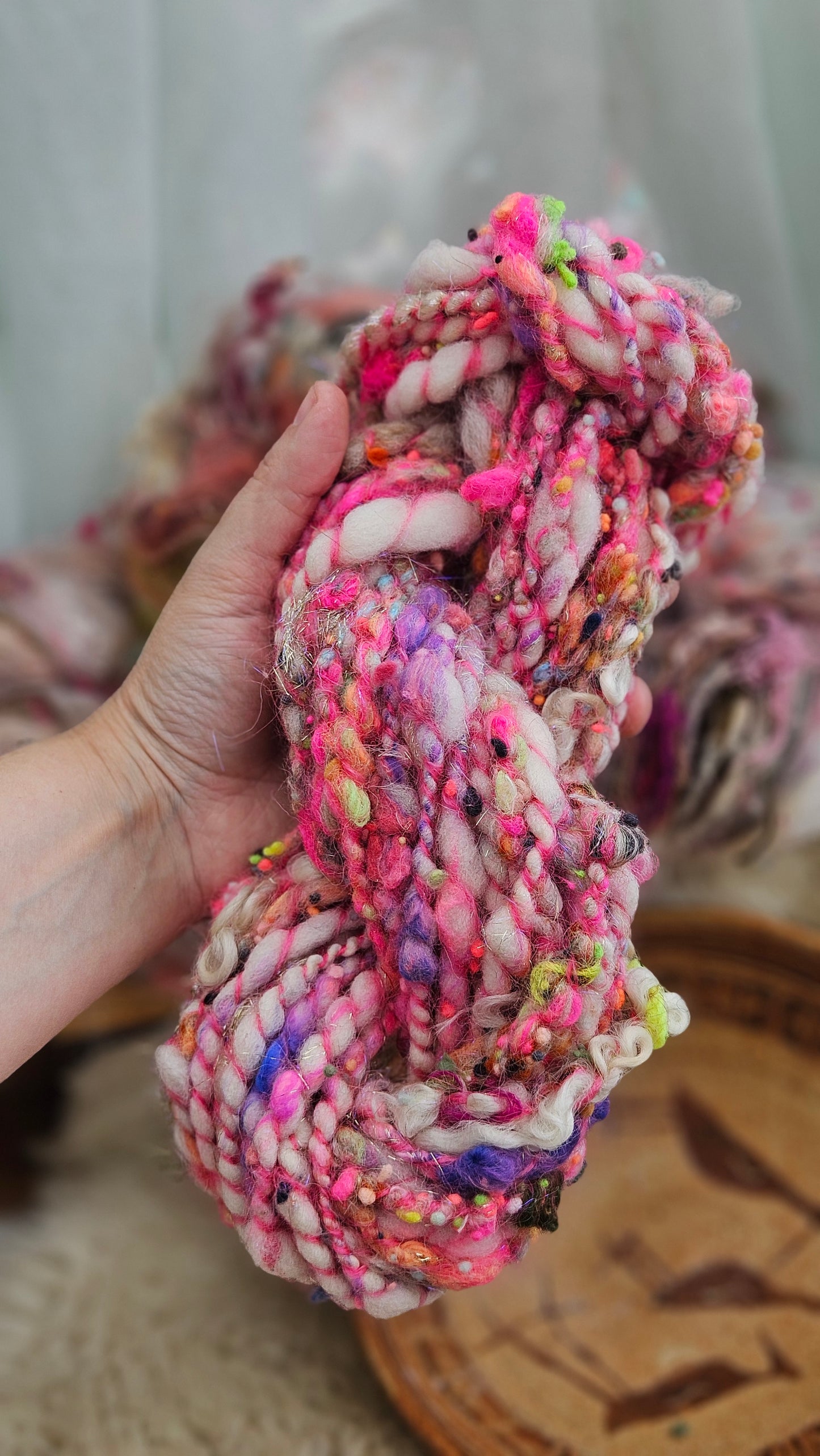 ANTHEA - Bulky Handspun Art Yarn XL Skein - 24 yards | 3.0 ounces | 85 grams