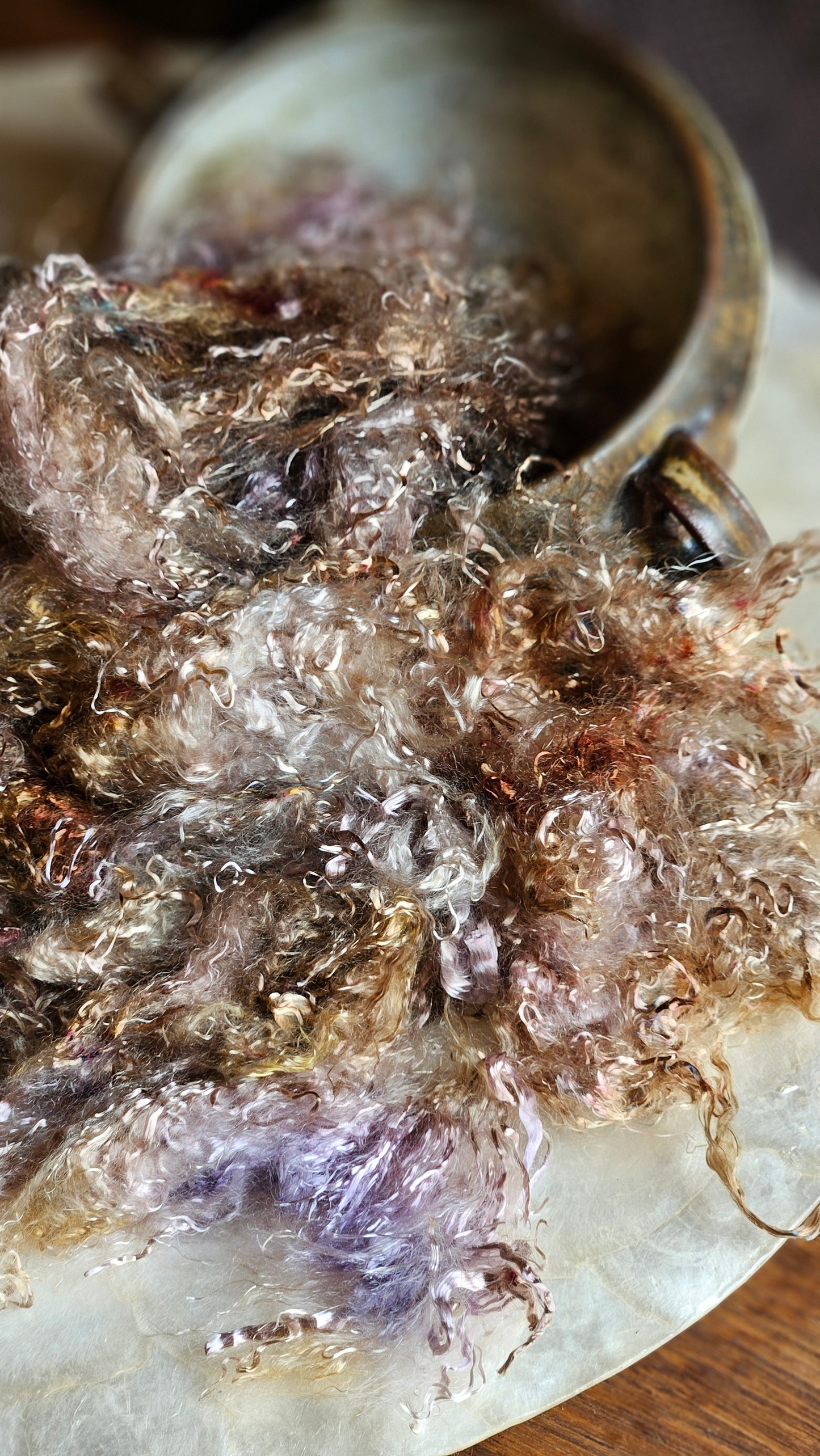 HELIODOR - hand-dyed eucalyptus crimp faux-silk for art yarn embellishing, fiber blending, felting, and papermaking - 2 oz | 57 g