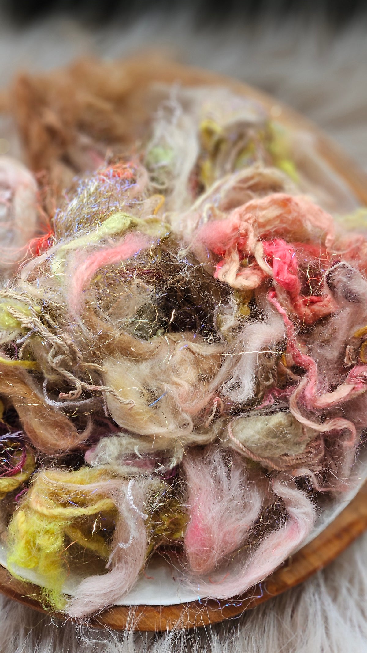 Faint Heart - hand-dyed wool alpaca bamboo texture blend - 4 ounces | 114 grams