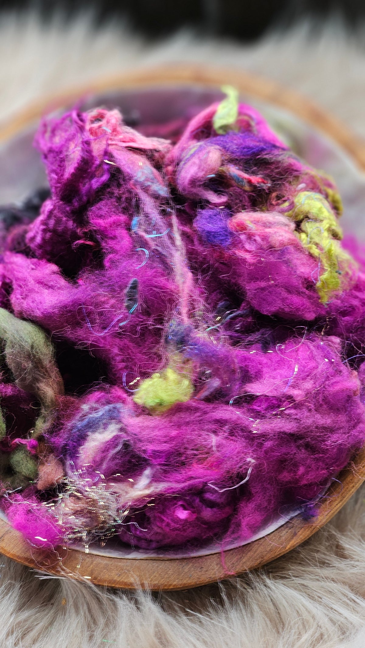 Girls night - hand-dyed wool alpaca bamboo texture blend - 4 ounces | 114 grams