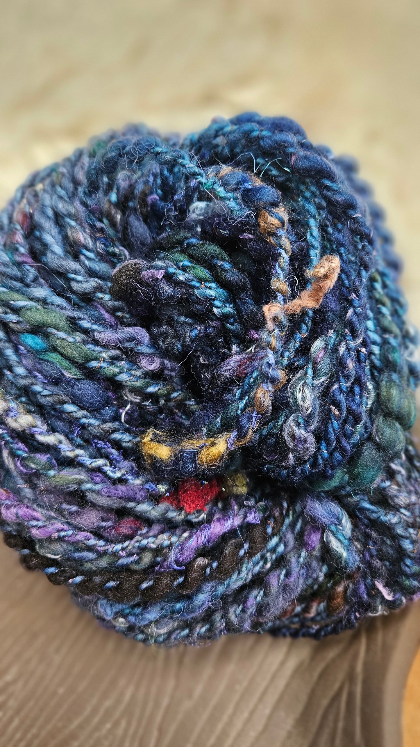 TWILIGHT COVE - Bulky Handspun Art Yarn XL Skein - 62 yards | 5 ounces | 146 grams