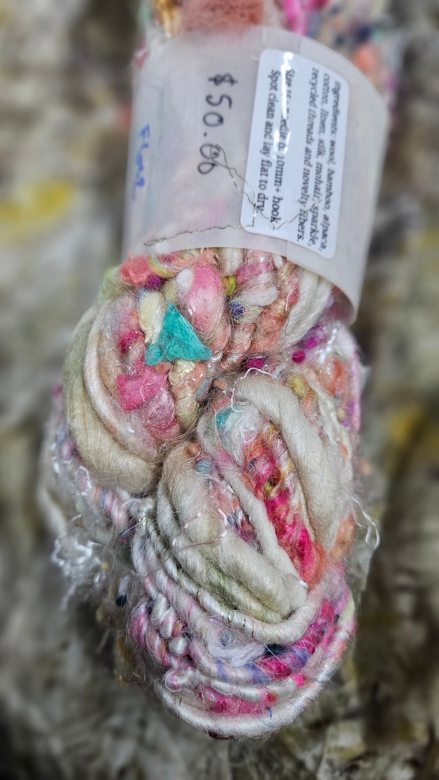 Handspun Bulky Art Yarn - Fairy Godmother 02
