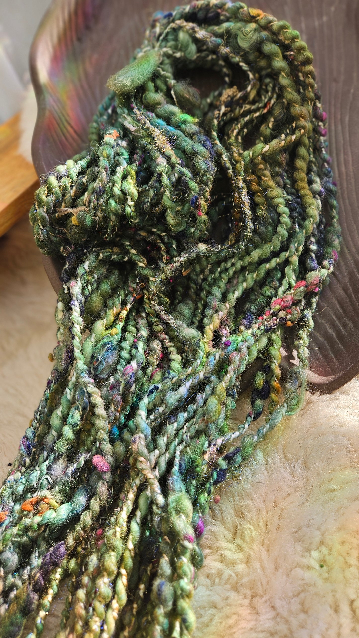 RIVER HYMN - Bulky Handspun Art Yarn XL Skein - 40 yards | 4 ounces | 113 grams