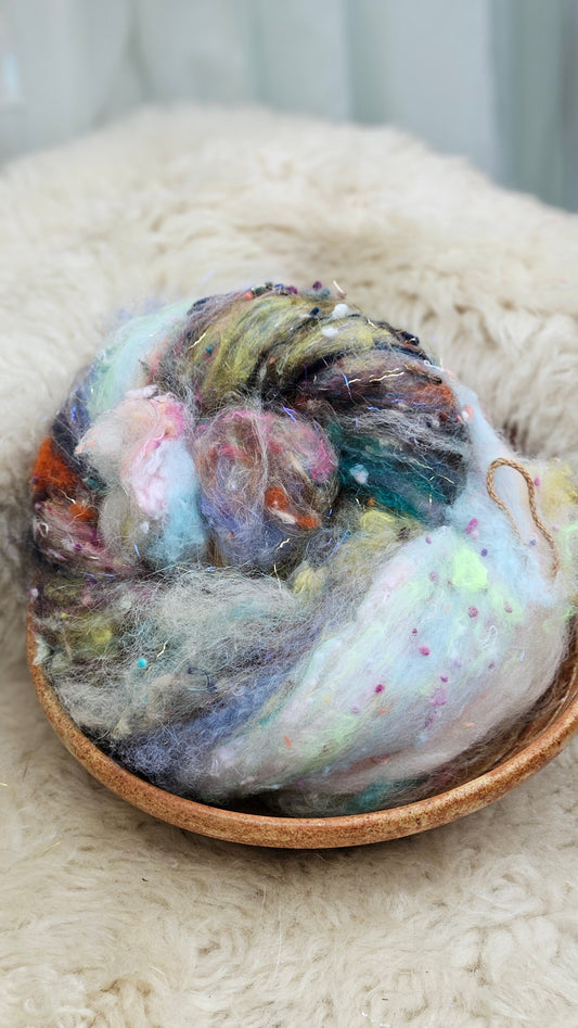 Luxe Layered Textured Art Batt - 027 - 2 ounces | 57 grams