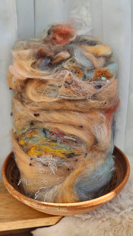 Luxe Layered Textured XL Art Batt - 233 - 3.2 ounces | 91 grams