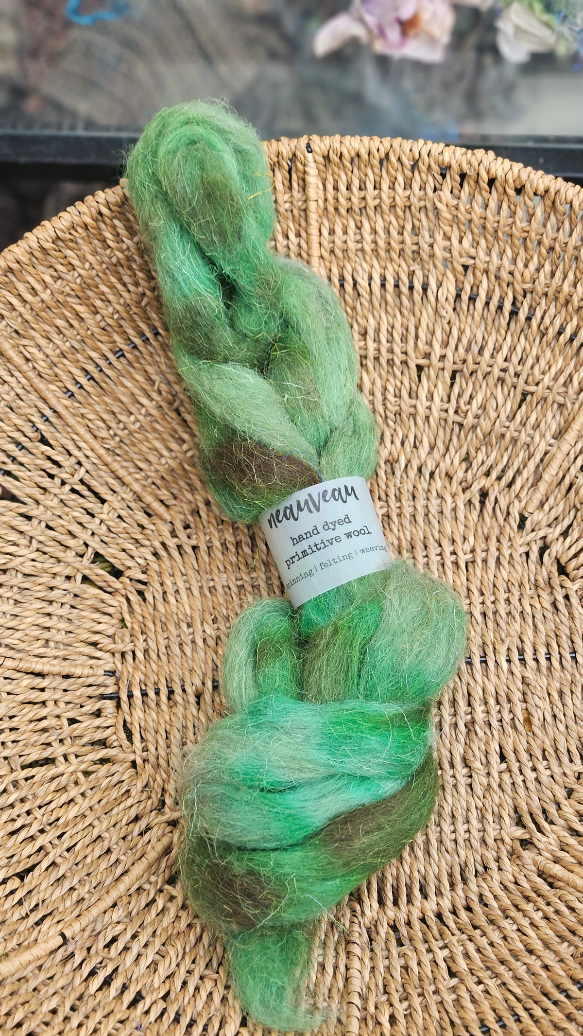 Yule - primitive hand dyed wool roving for felting and blending - 2 ounces | 57 grams