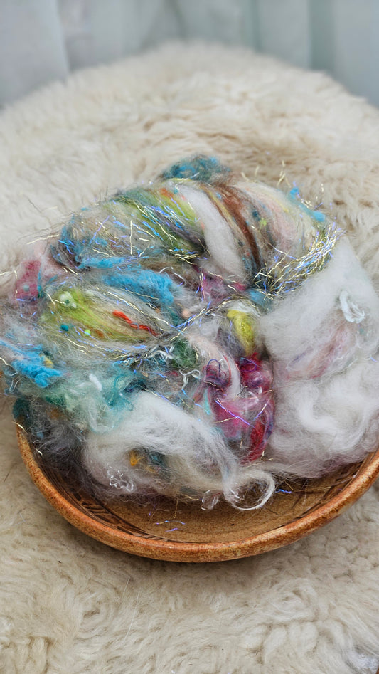 Luxe Layered Textured Art Batt - 020- 2 ounces | 57 grams