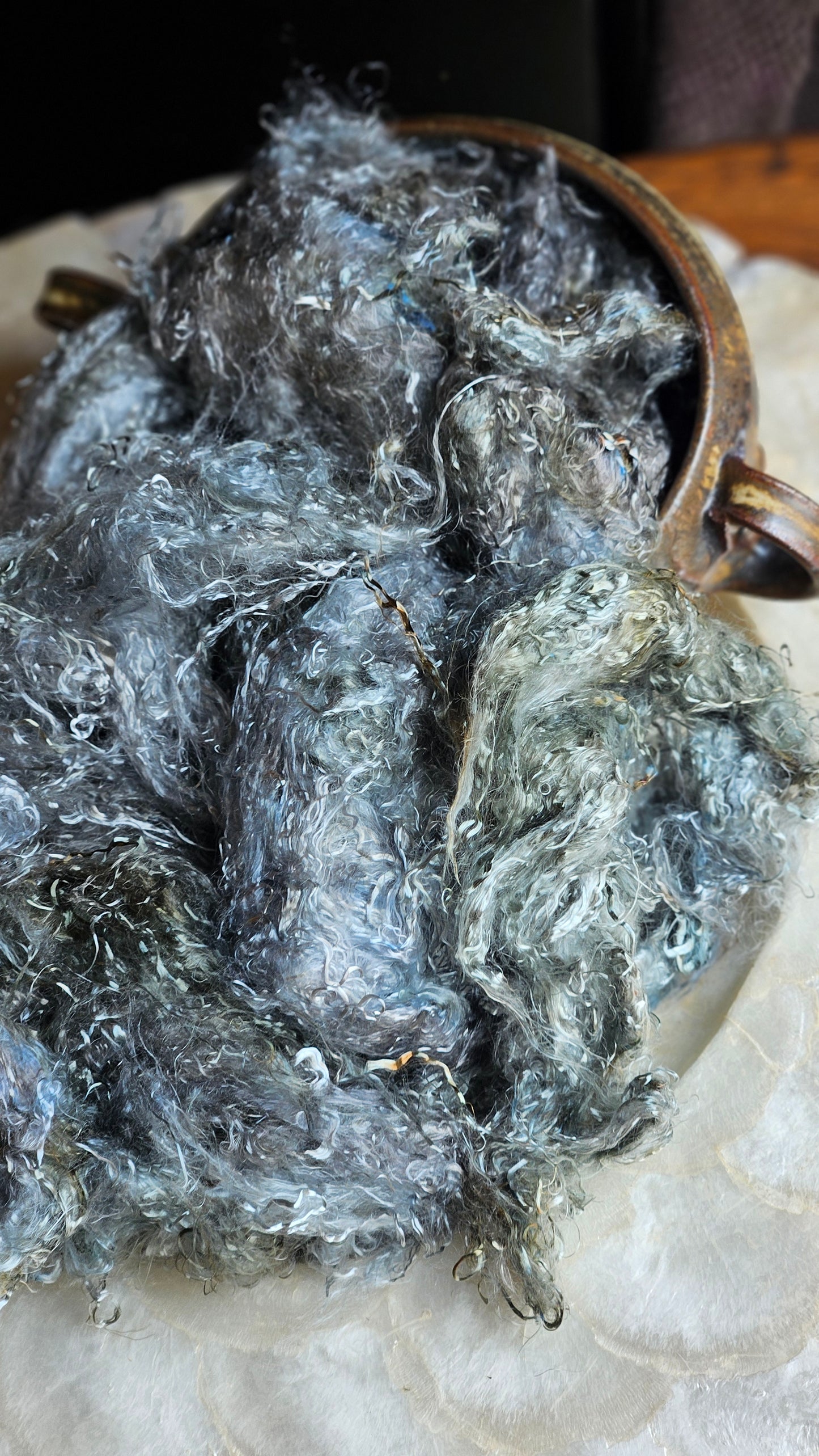 ILVAITE - hand-dyed eucalyptus crimp faux-silk for art yarn embellishing, fiber blending, felting, and papermaking - 2 oz | 57 g