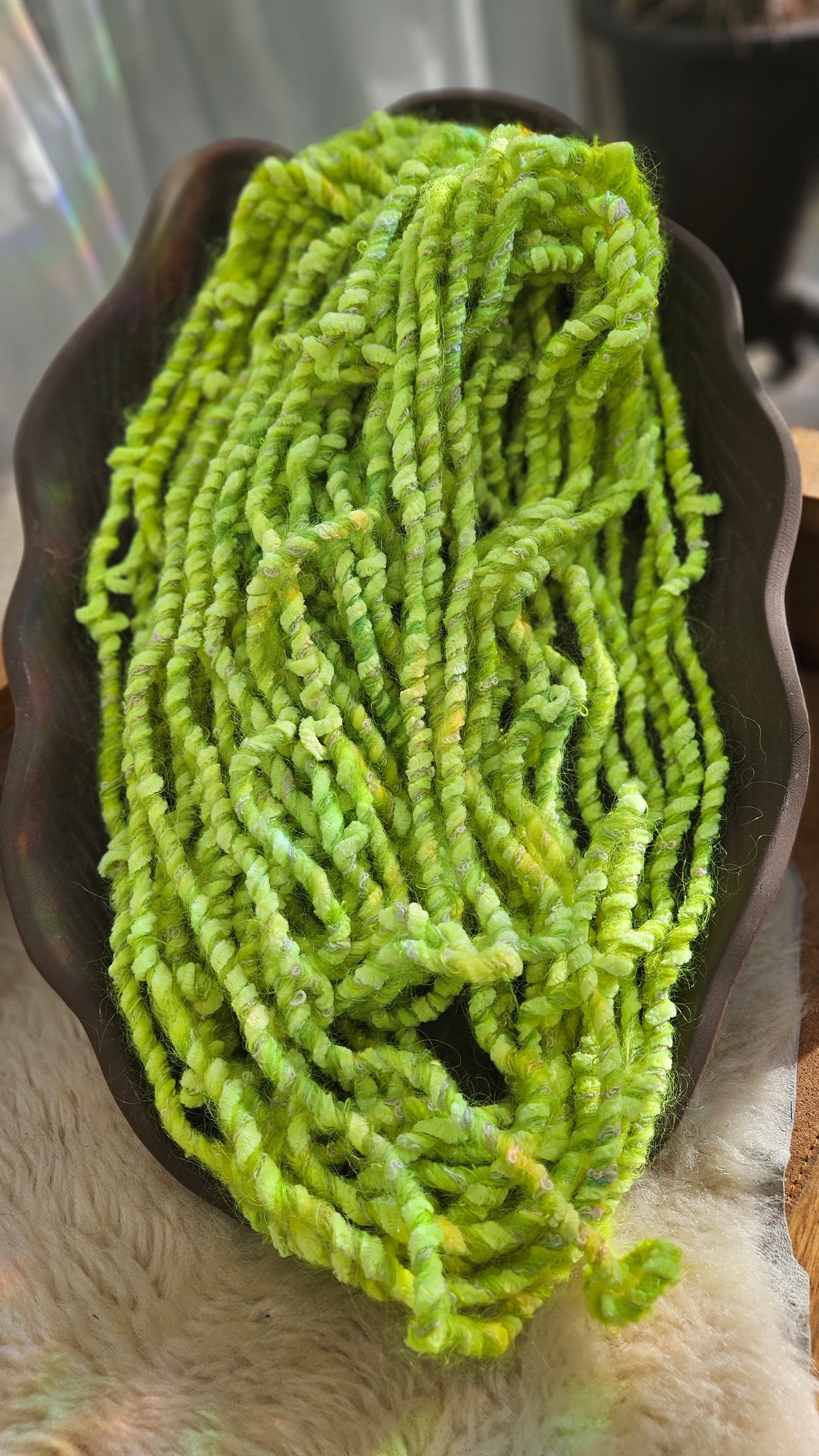 CITY LIGHTS 1 - Bulky Handspun Art Yarn XL Skein - 30 yards | 4.5 ounces | 128 grams