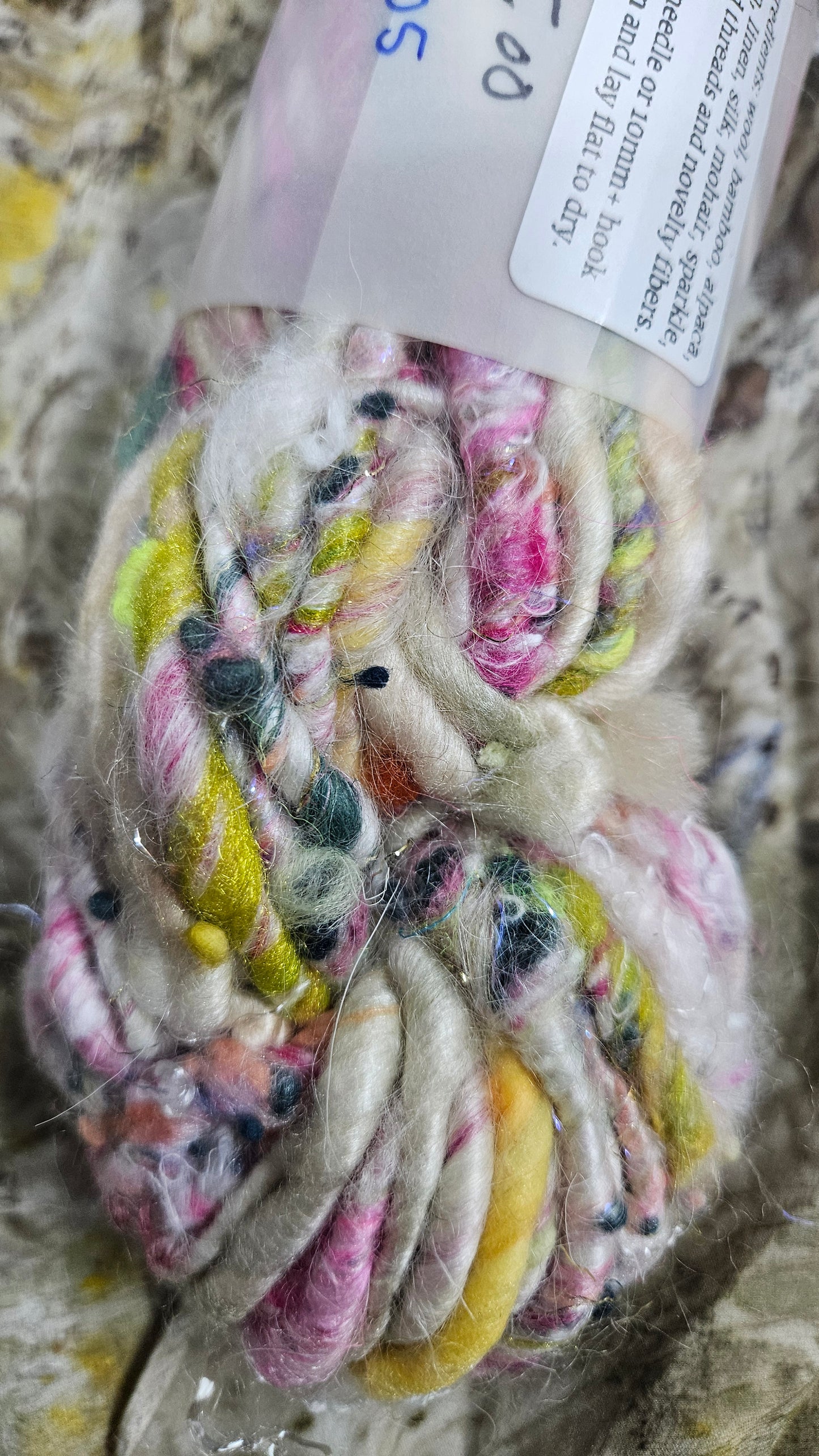 Handspun Bulky Art Yarn - Fairy Godmother 05