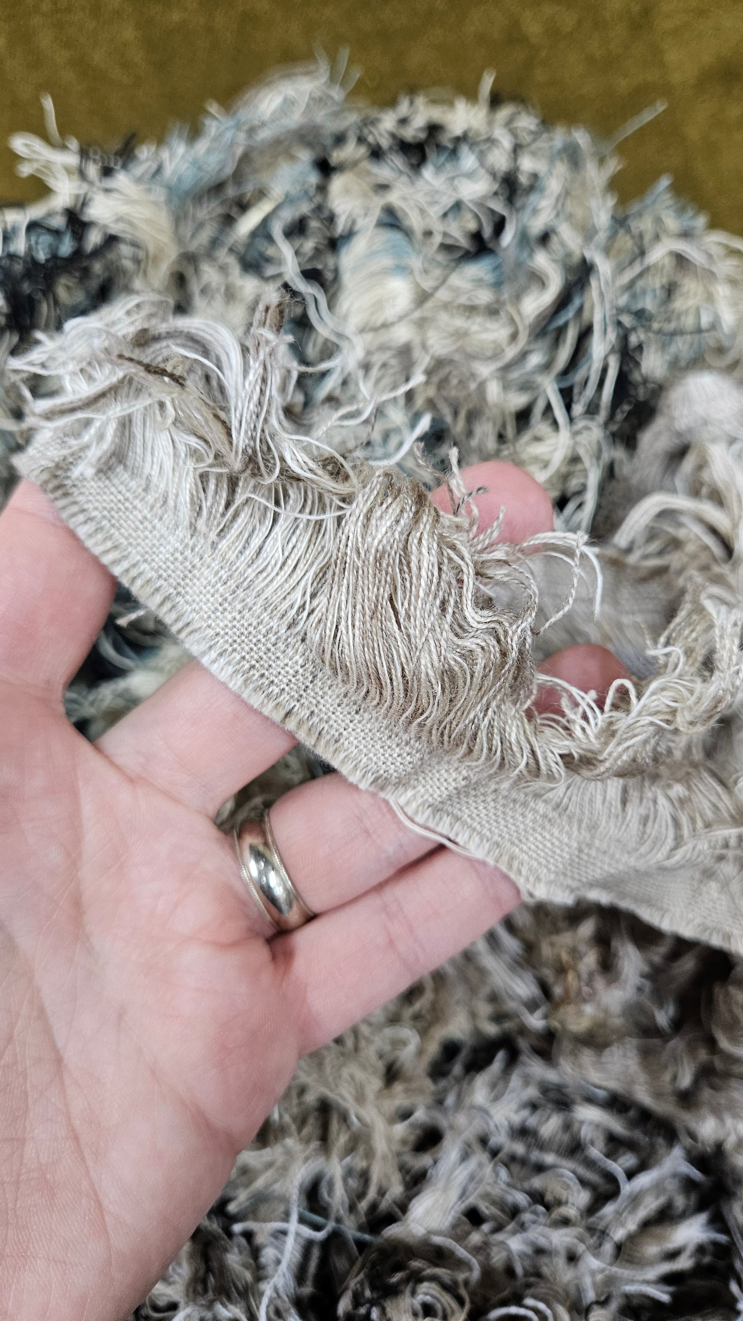 LANDSCAPE - shaggy fringe ribbon for tapestry weaving and fiber art - 4.7 POUNDS