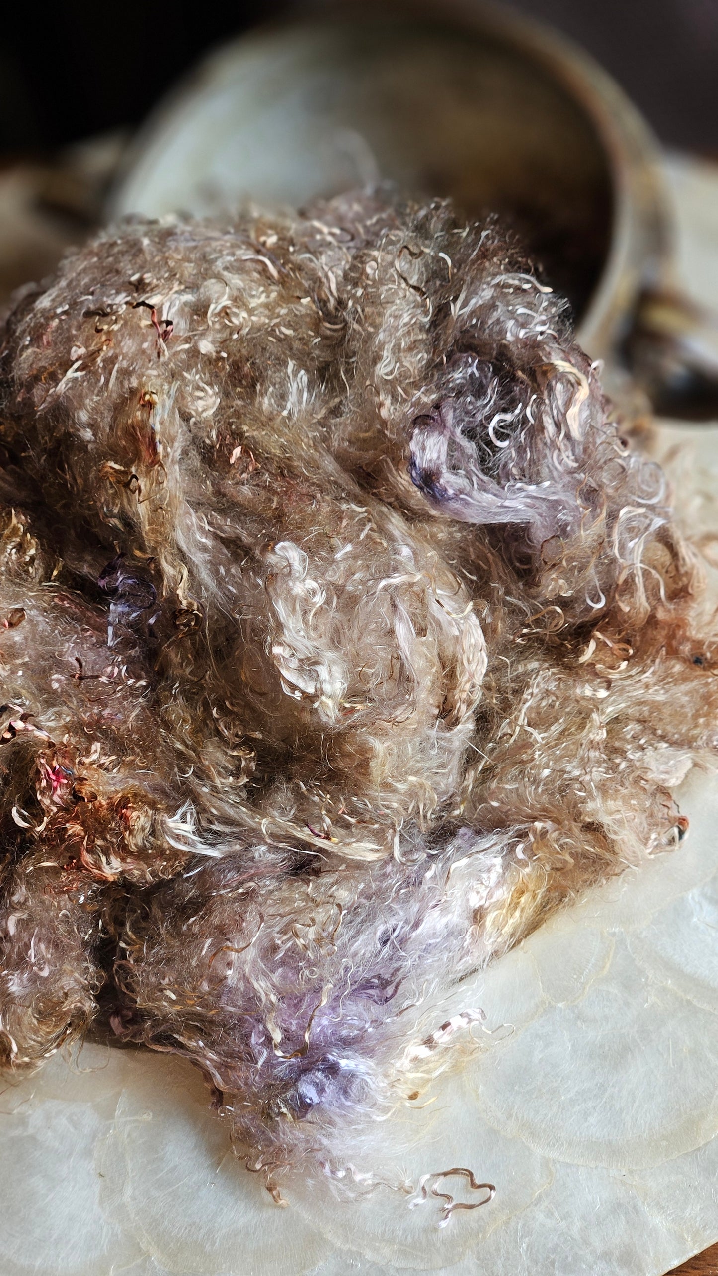 HELIODOR - hand-dyed eucalyptus crimp faux-silk for art yarn embellishing, fiber blending, felting, and papermaking - 2 oz | 57 g