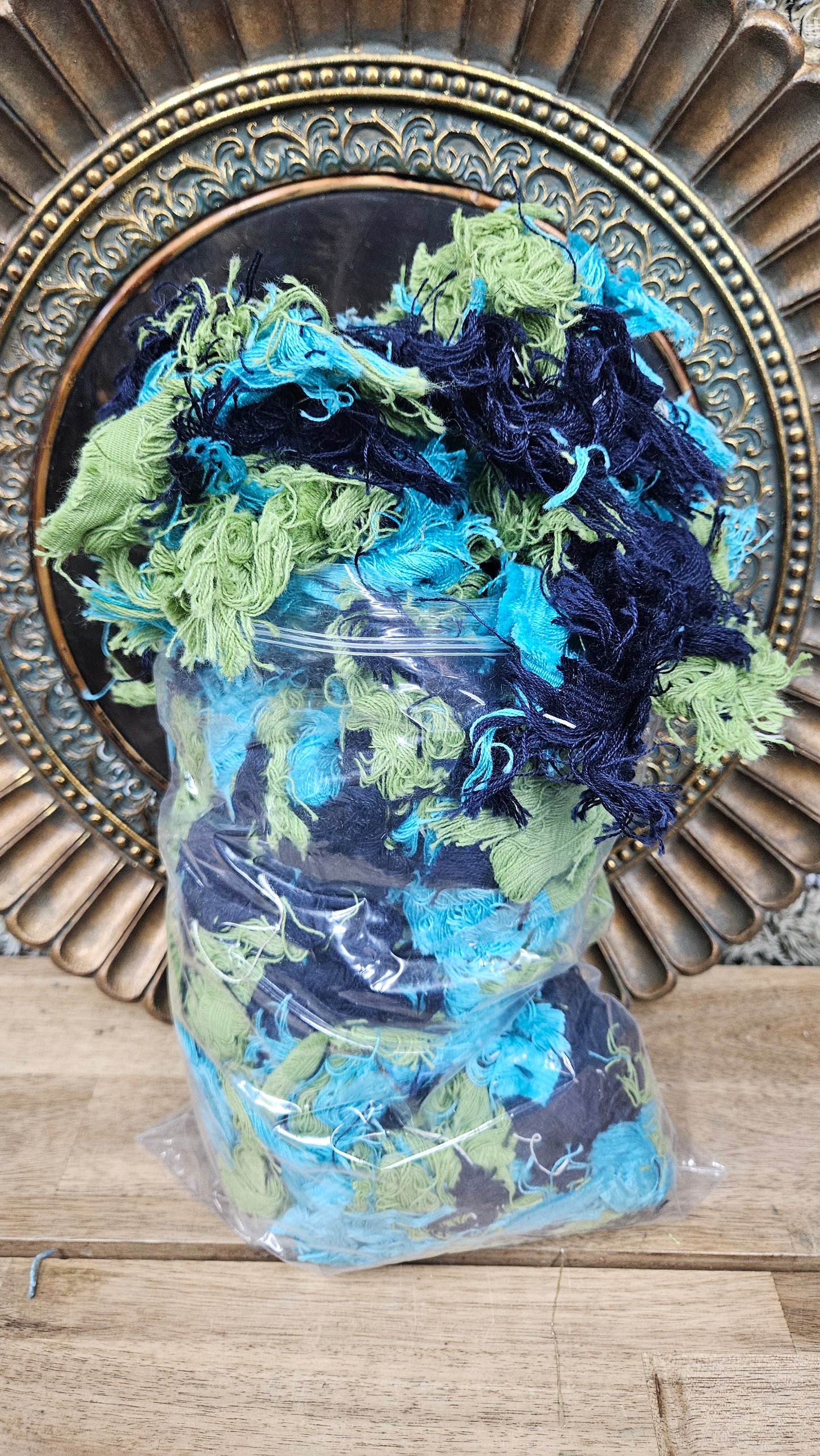 KOI POND - shaggy fringe ribbon for tapestry weaving and fiber art - SAPH0405 (1 lb)