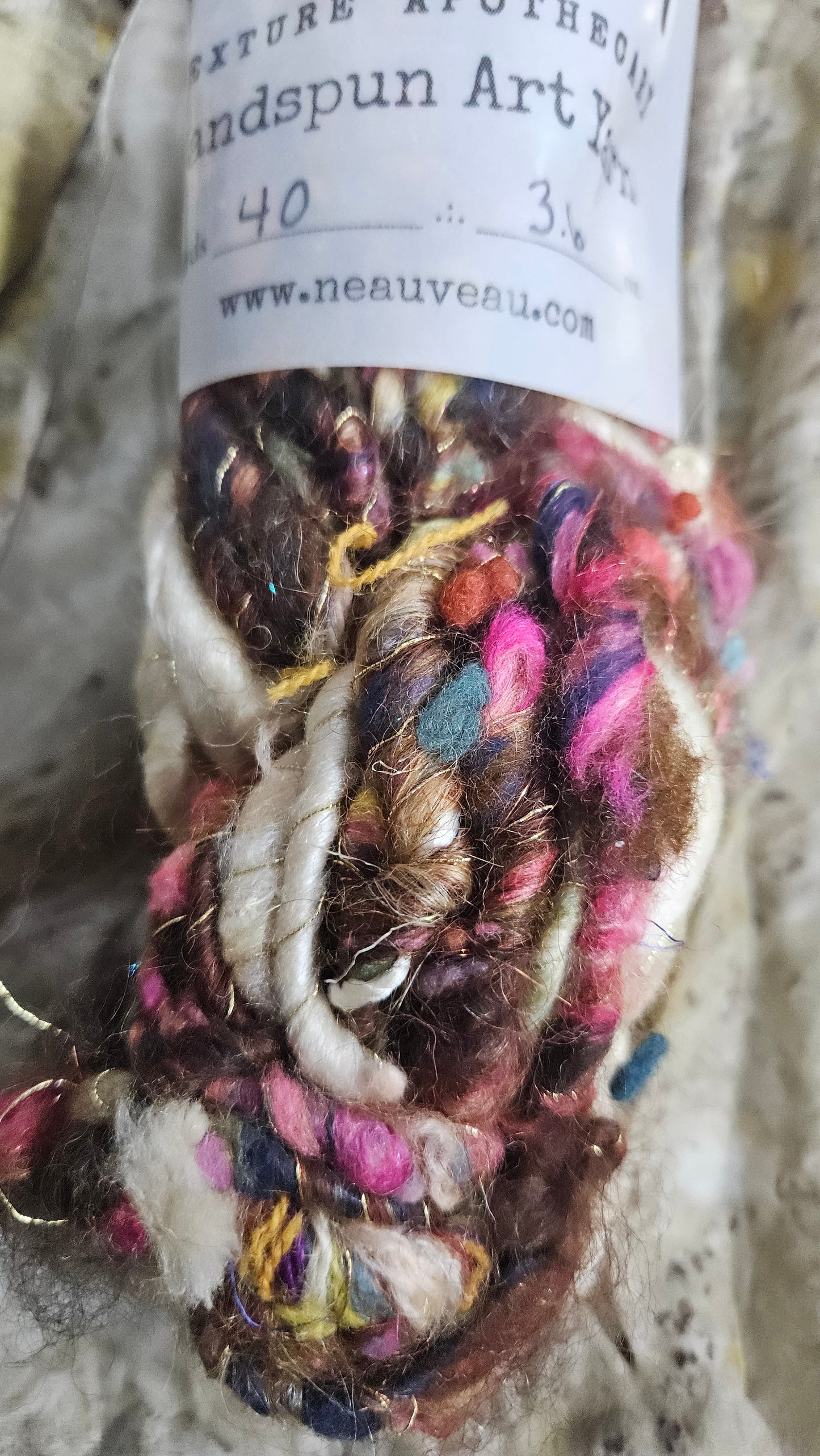 Handspun Bulky Art Yarn - Cinnamon Grove 07