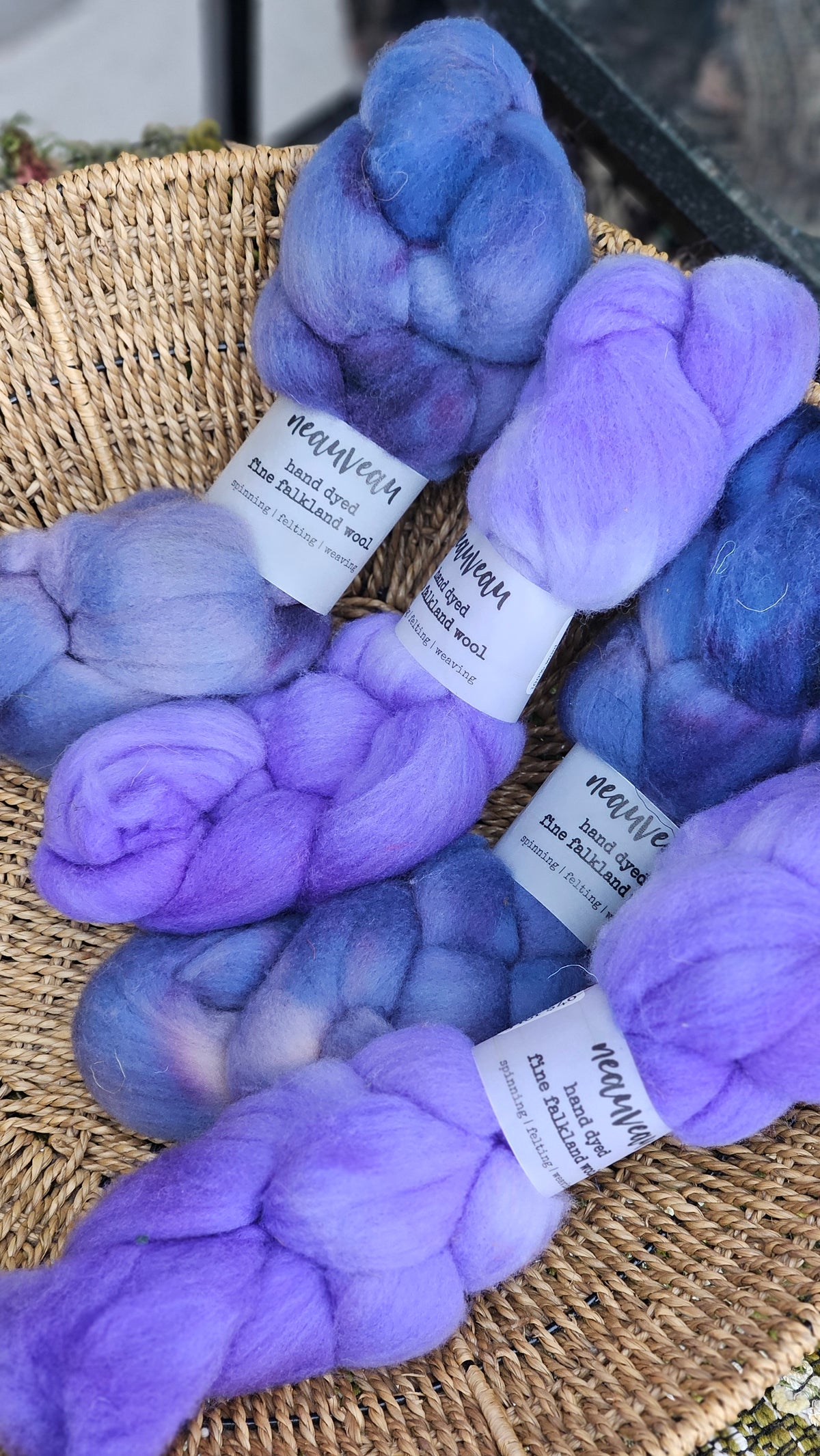 Caverns - hand dyed fine wool roving for felting and blending - 2 ounces | 57 grams