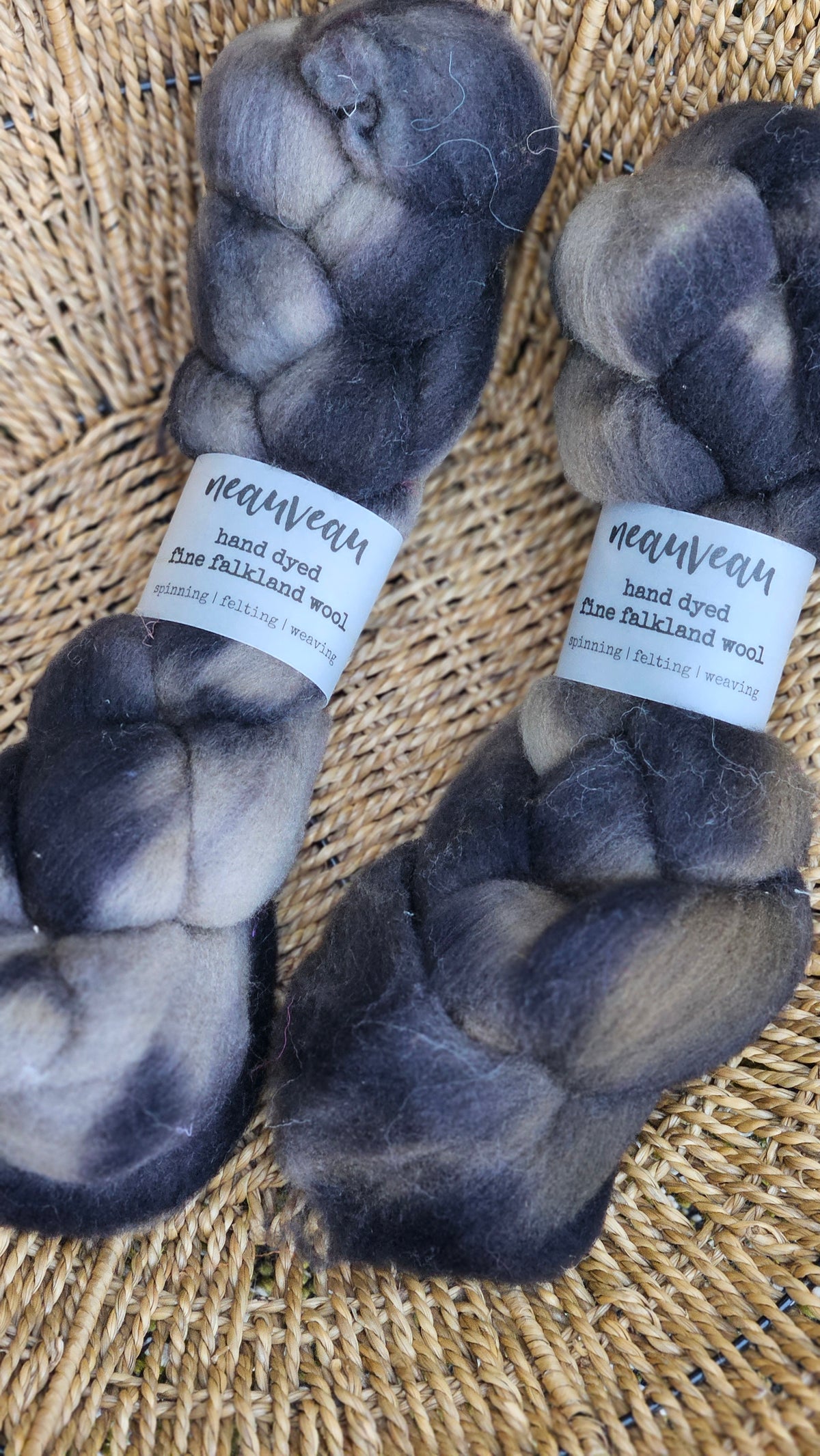 Smoky - hand dyed fine wool roving for felting and blending - 2 ounces | 57 grams