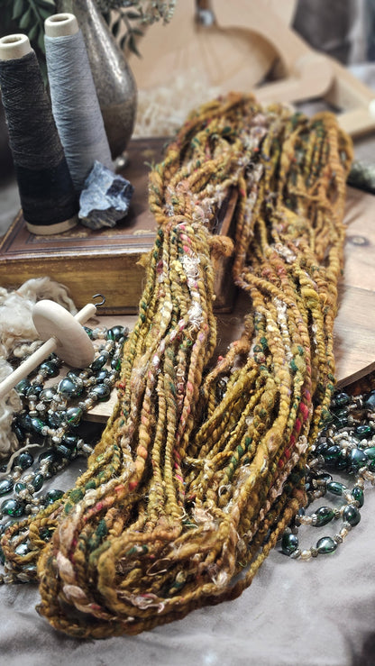 Handspun Bulky Art Yarn - 56 yards | 6 ounces - Botticelli Portrait 03