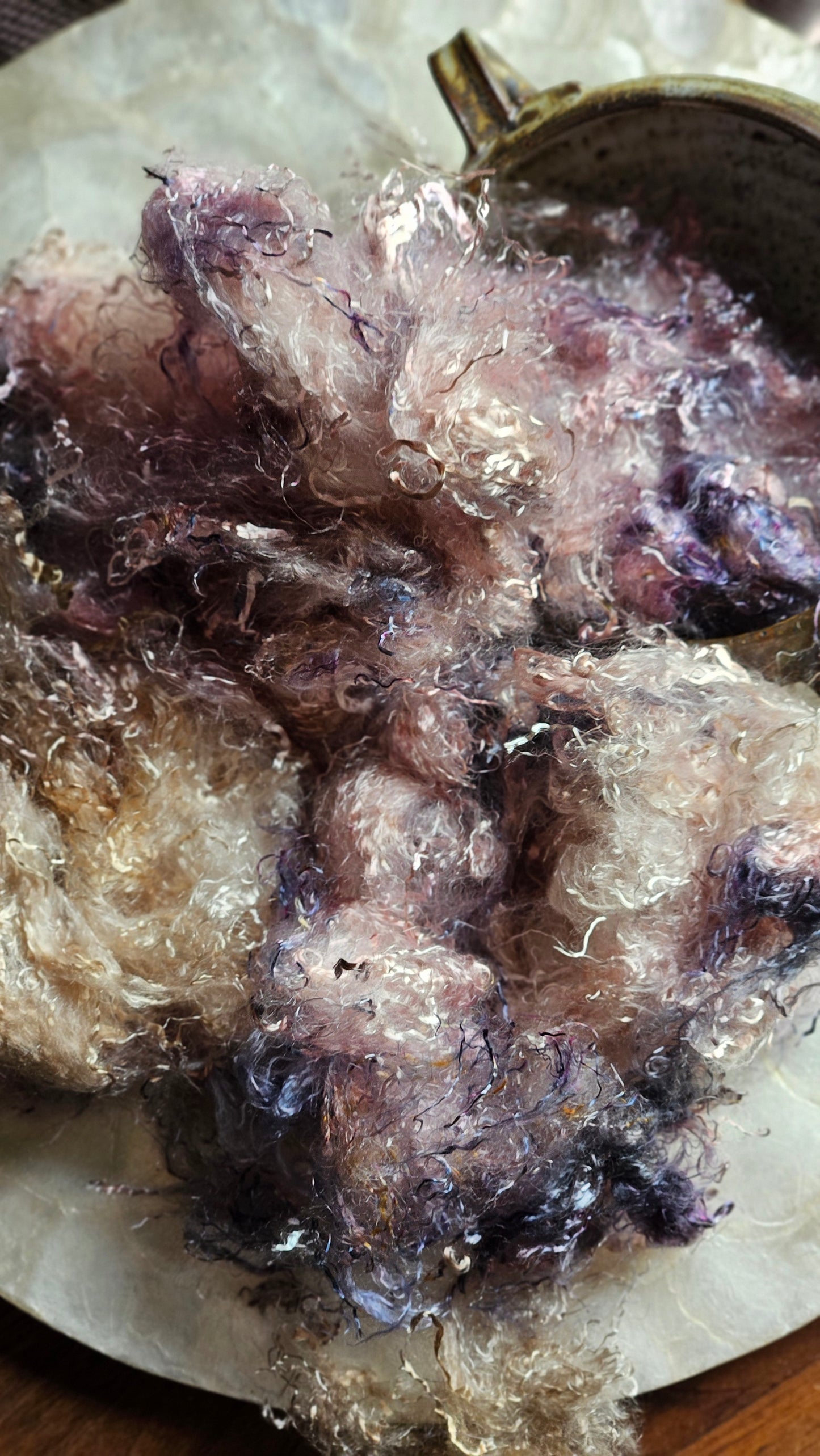 MORGANITE - hand-dyed eucalyptus crimp faux-silk for art yarn embellishing, fiber blending, felting, and papermaking - 2 oz | 57 g