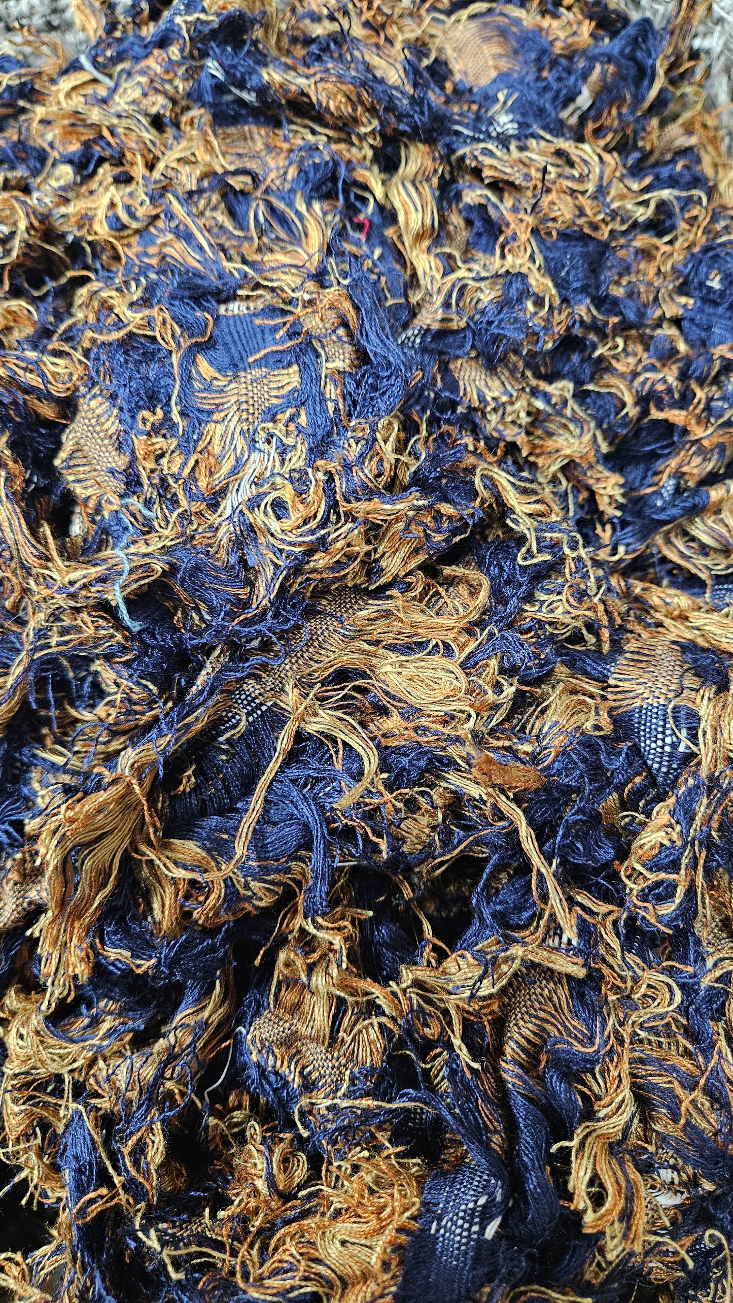 BULK 05 - shaggy fringe ribbon for tapestry weaving and fiber art - 4.5 POUNDS