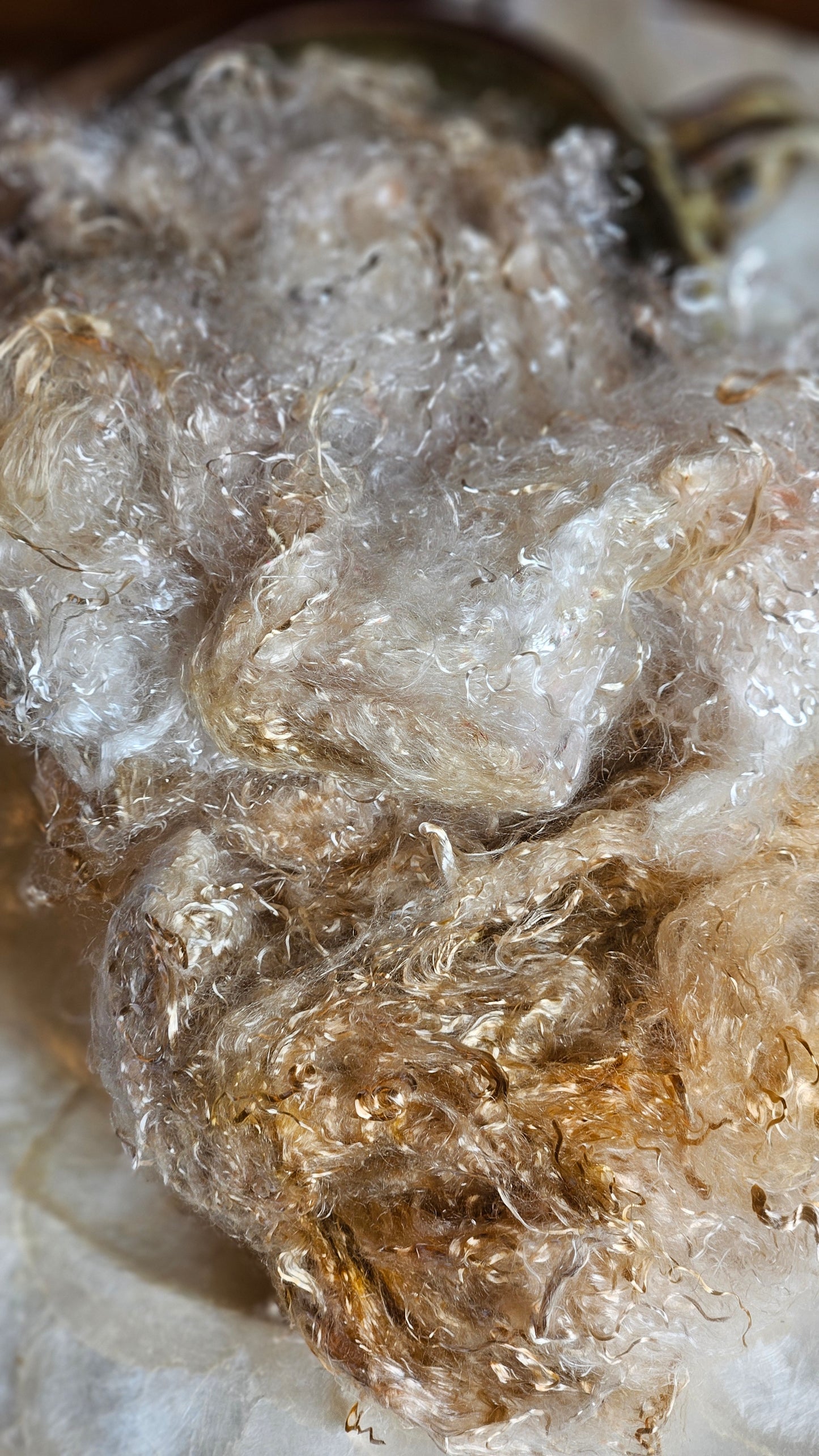 BYTOWNITE - hand-dyed eucalyptus crimp faux-silk for art yarn embellishing, fiber blending, felting, and papermaking - 2 oz | 57 g