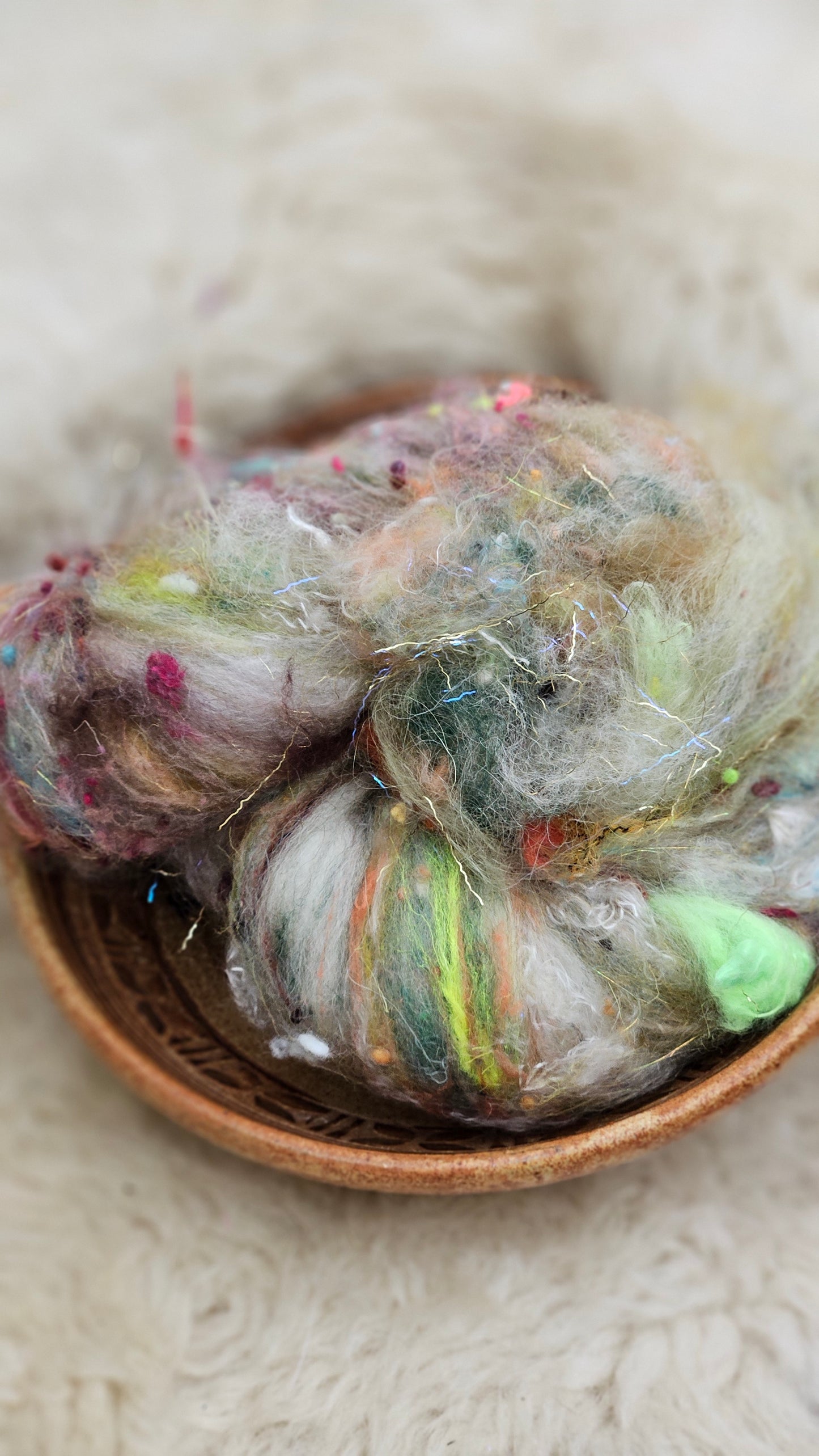 Luxe Layered Textured Art Batt - 026 - 2 ounces | 57 grams