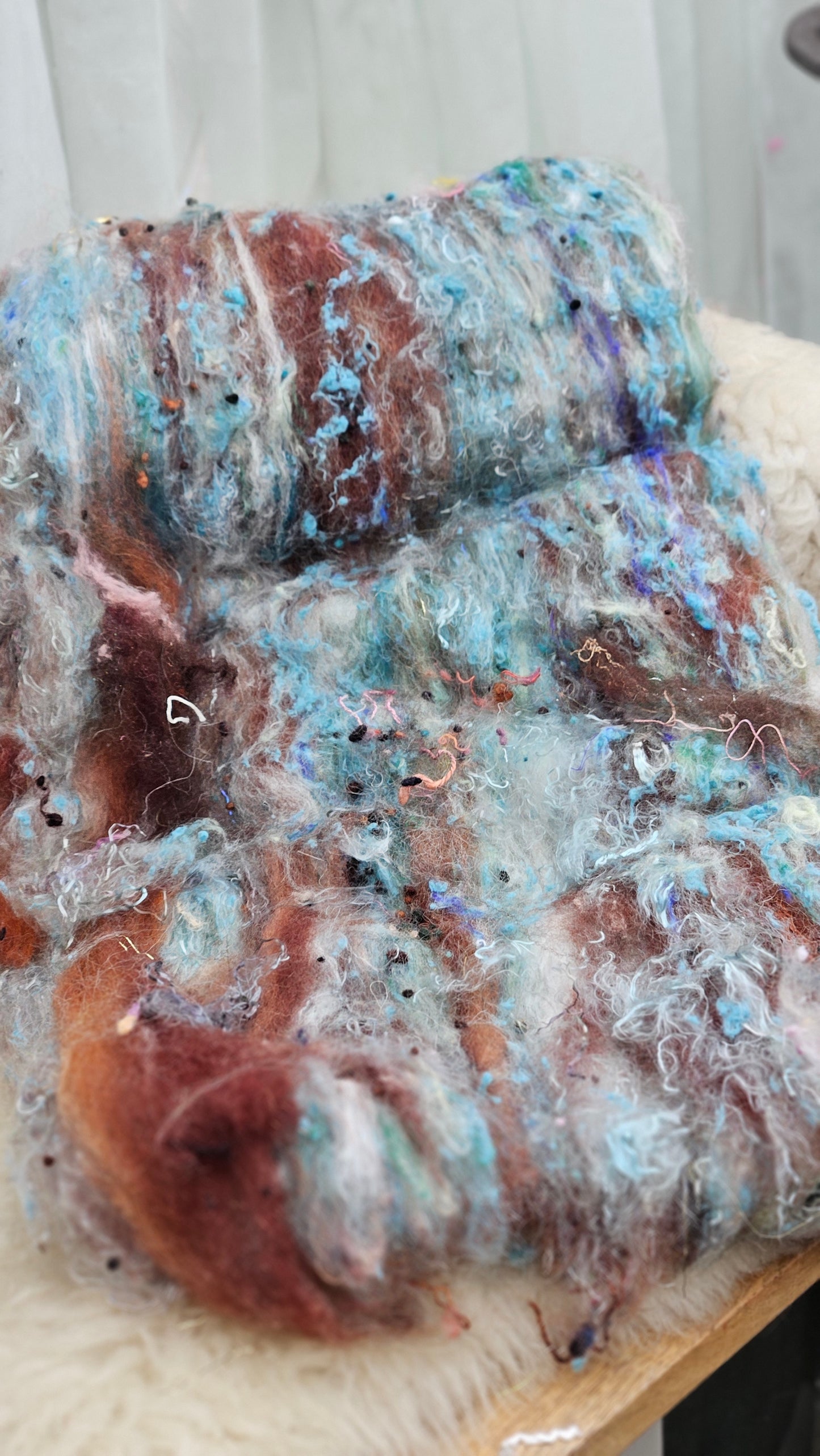 Luxe Layered Textured XL Art Batt - 214 - 3.7 ounces | 105 grams