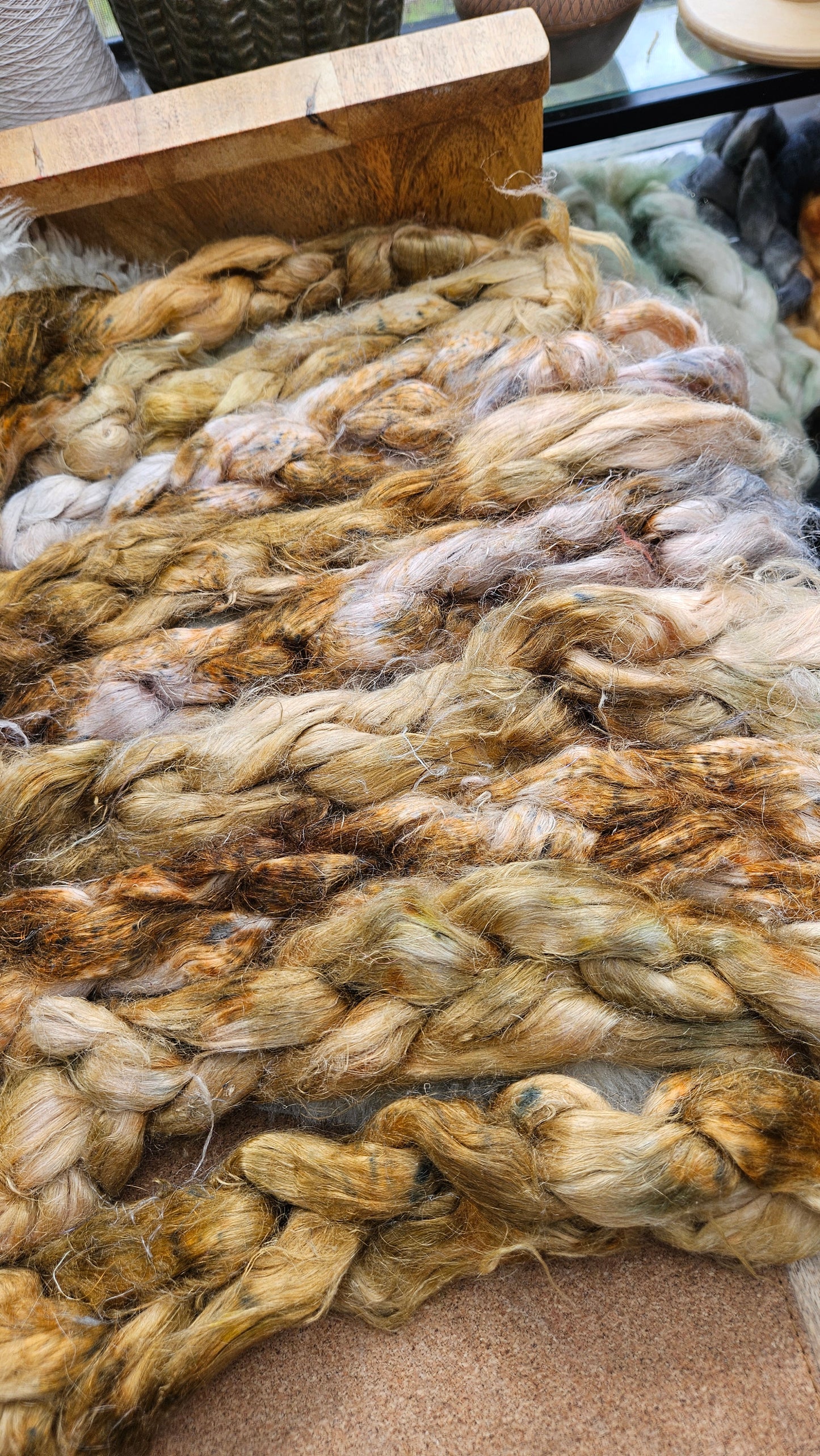 TRISTAN Hand-Dyed Fine Hemp for fiber art, texture blending, and papermaking - 2 ounces | 57 grams