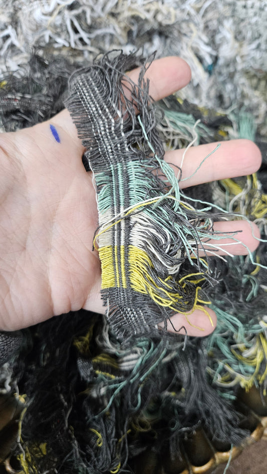 BULK 18 - shaggy fringe ribbon for tapestry weaving and fiber art - 3 POUNDS