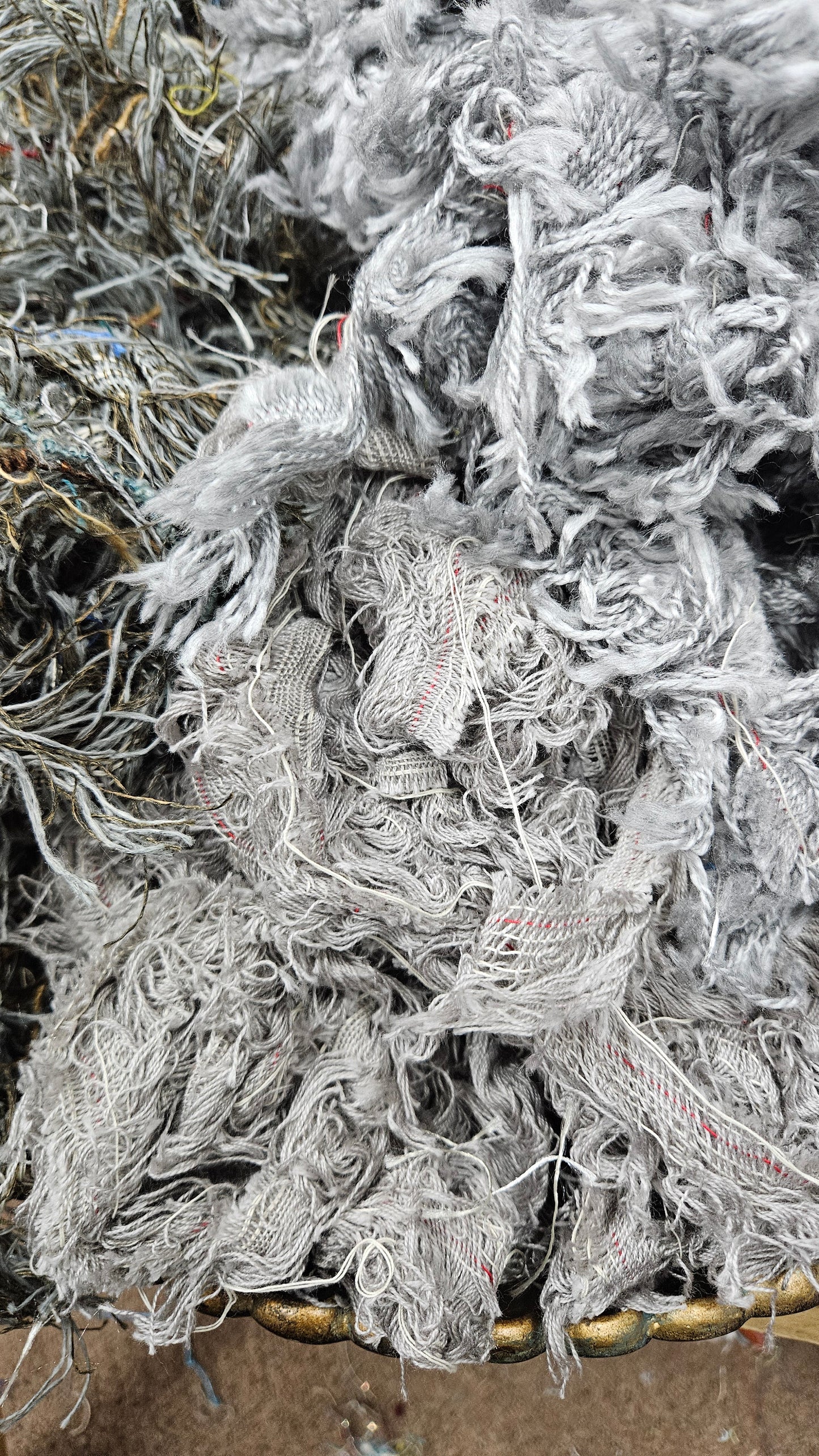 BULK 06 - shaggy fringe ribbon for tapestry weaving and fiber art - 4.5 POUNDS