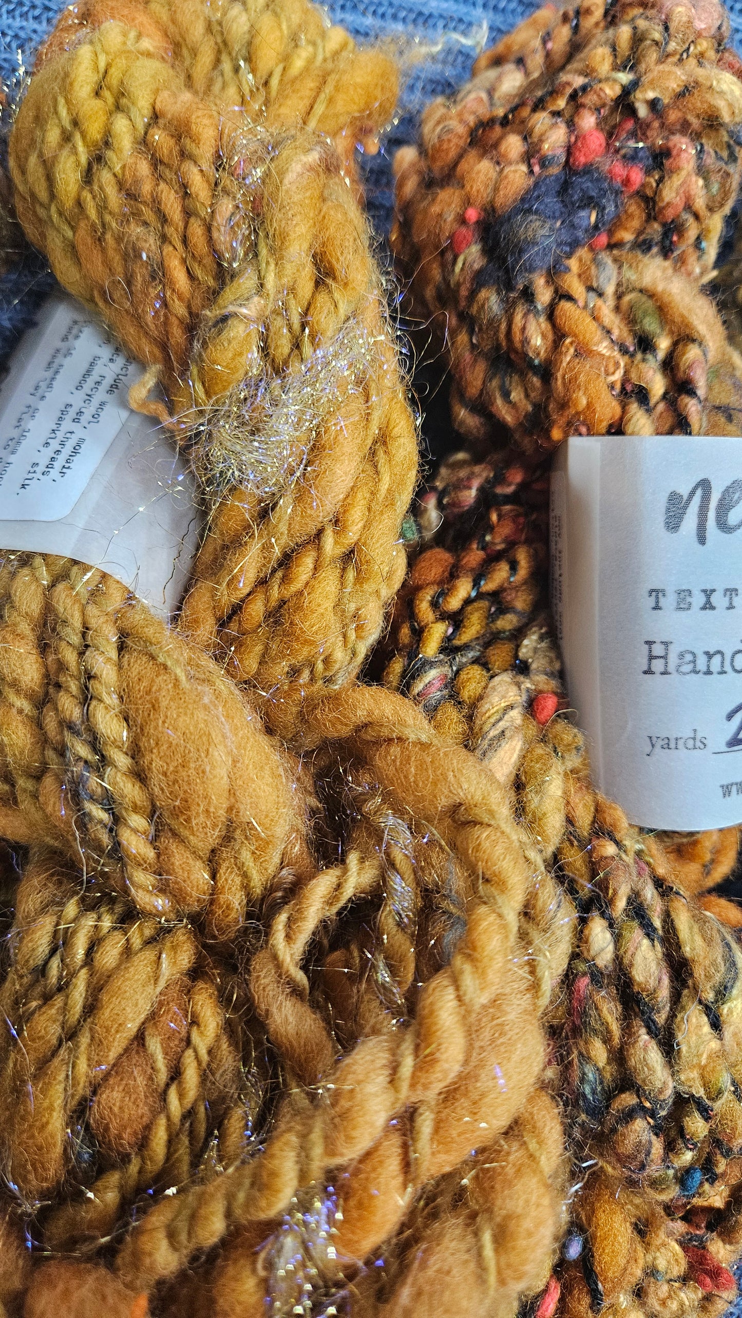 Handspun Yarn Lot - 4 Skeins Bronzenberry
