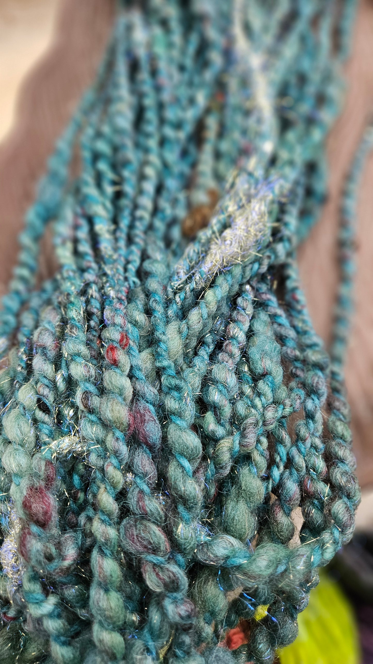 THE ENT BRIDE - Bulky Handspun Art Yarn XL Skein - 40 yards | 4.7 ounces | 133 grams