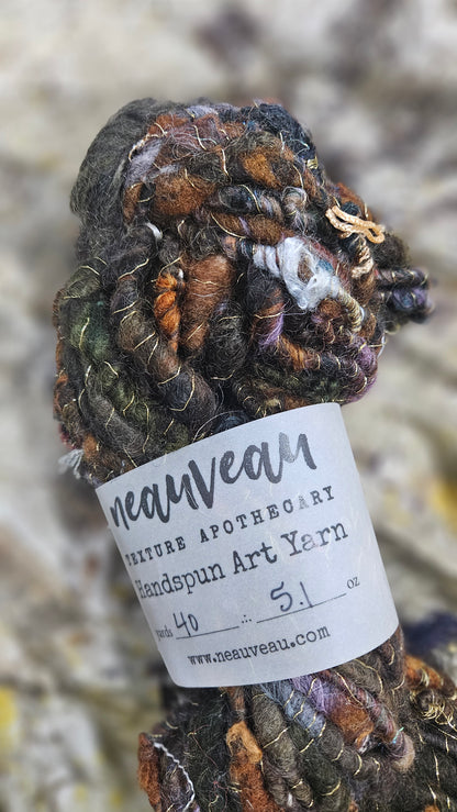 Handspun Bulky Art Yarn - Enchanted Forest Collection 16
