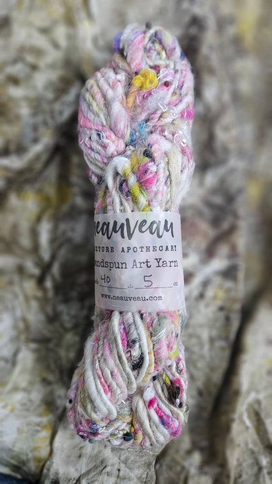 Handspun Bulky Art Yarn - Fairy Godmother 05