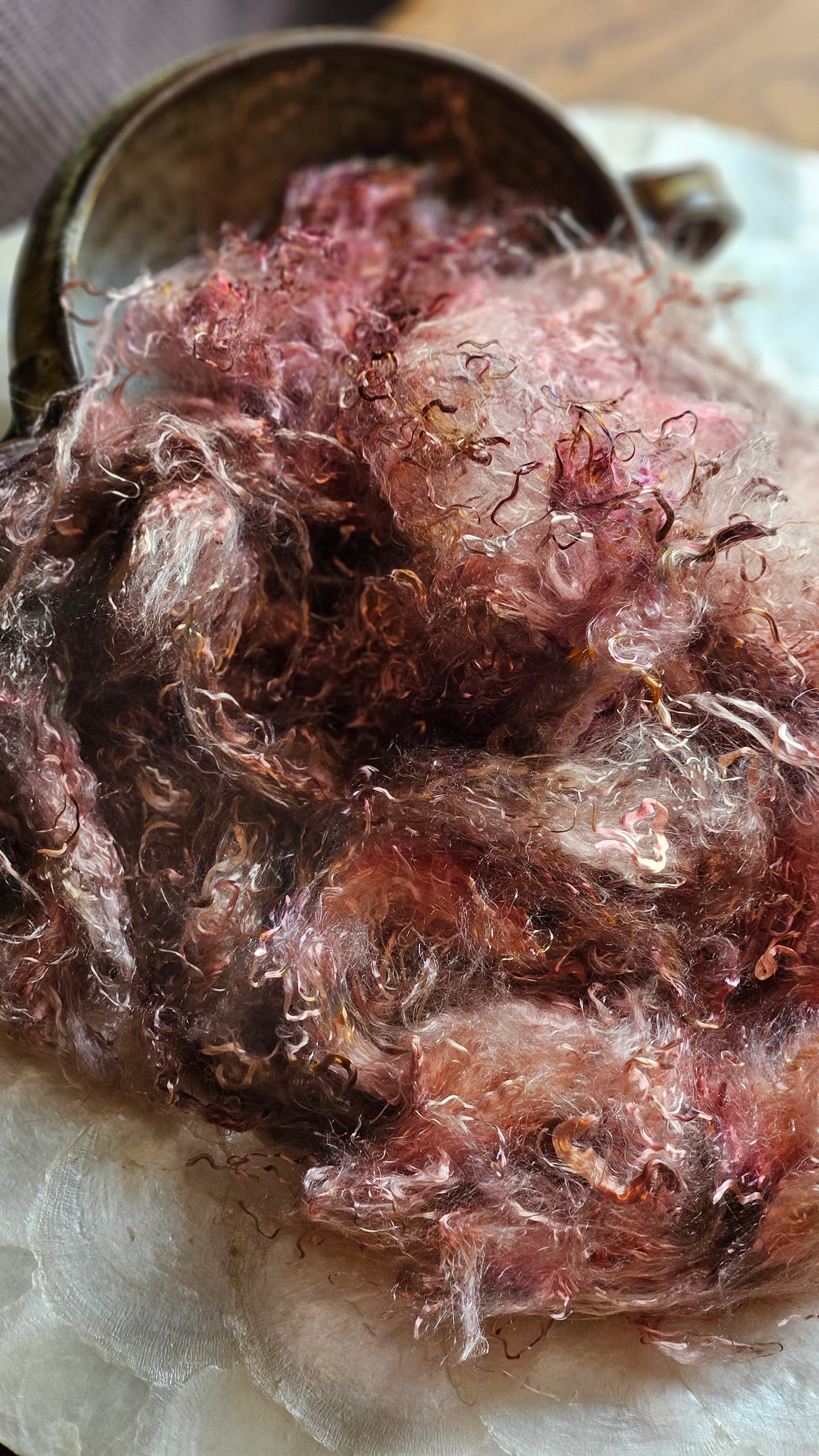 SERANDITE - hand-dyed eucalyptus crimp faux-silk for art yarn embellishing, fiber blending, felting, and papermaking - 2 oz | 57 g