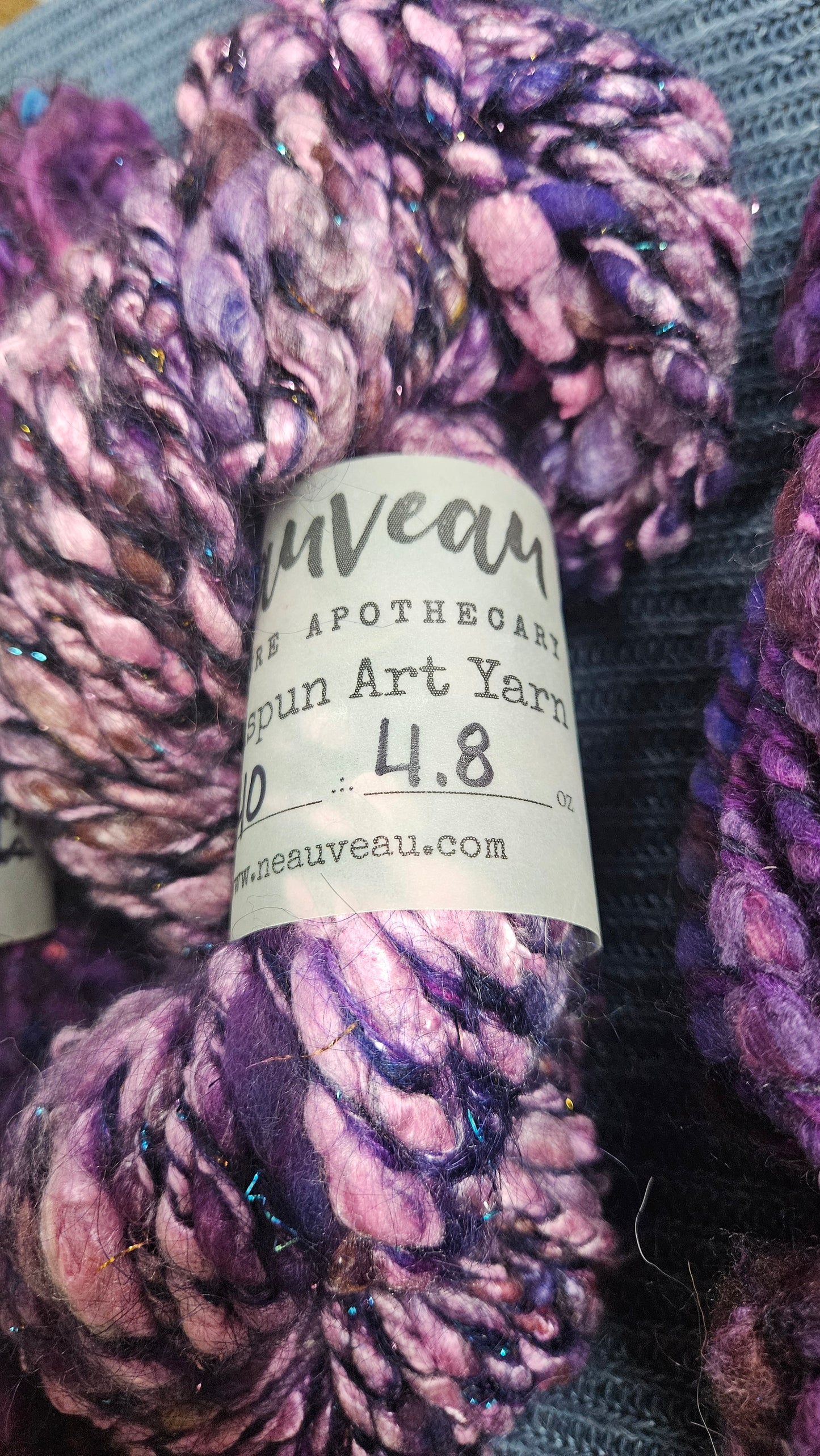 Handspun Yarn Lot - 5 Skeins Boysenberry