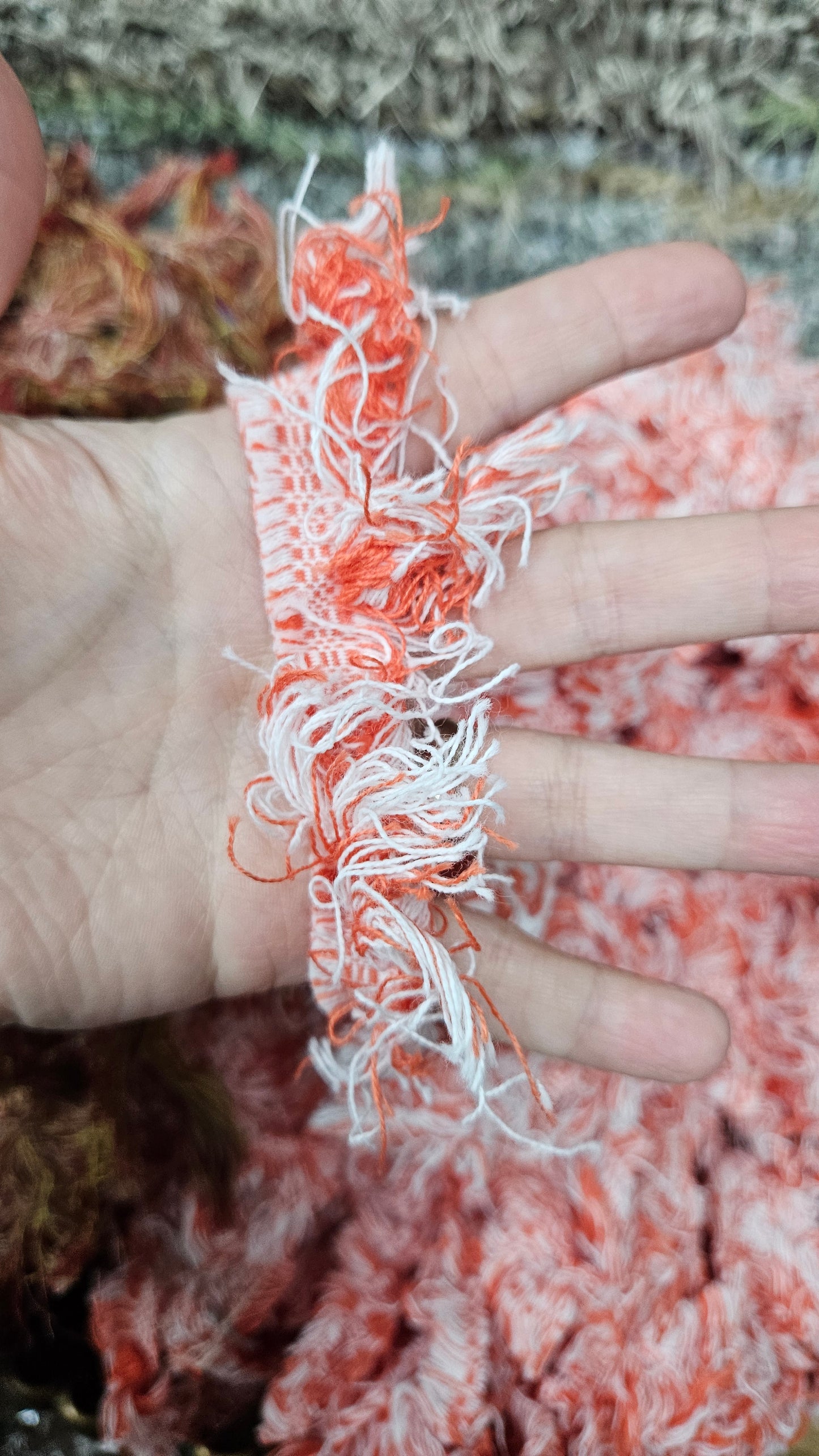BULK 11 - shaggy fringe ribbon for tapestry weaving and fiber art - 4 POUNDS