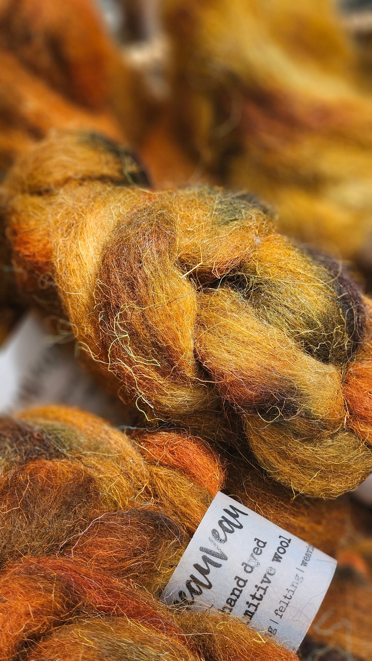 Hearthstone - primitive hand dyed wool roving for felting and blending - 2 ounces | 57 grams