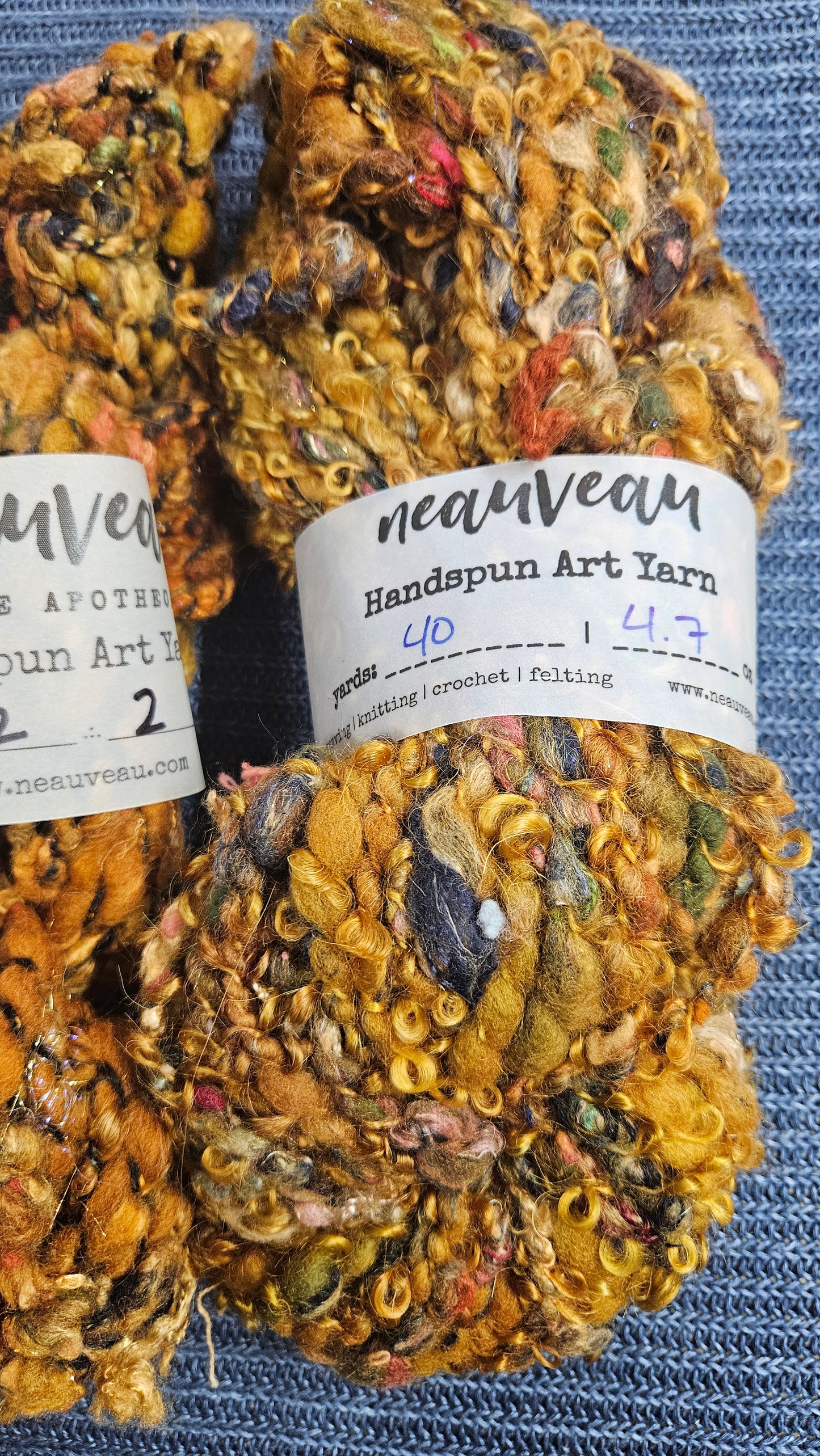 Handspun Yarn Lot - 4 Skeins Bronzenberry