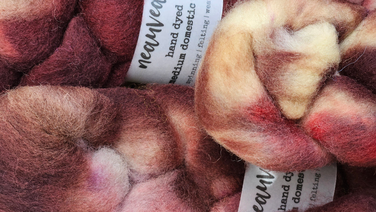 Weaver Bird - hand dyed domestic wool roving for felting and blending - 2 ounces | 57 grams