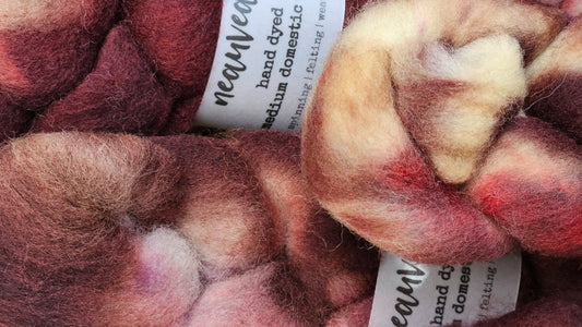 Weaver Bird - hand dyed domestic wool roving for felting and blending - 2 ounces | 57 grams