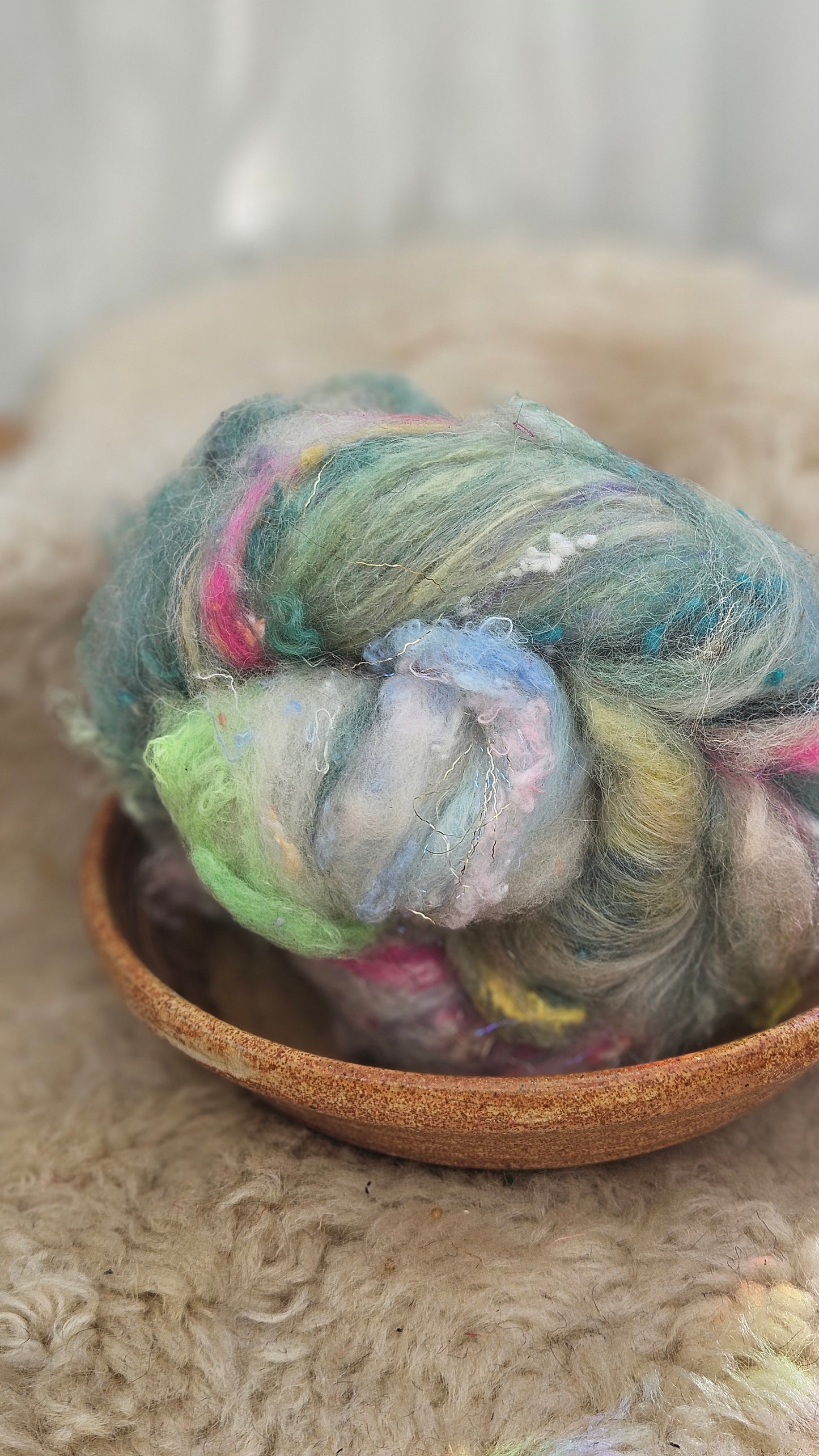 Luxe Layered Textured Art Batt - 041 - 2 ounces | 57 grams