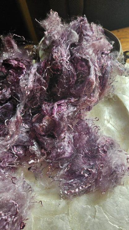 PURPURITE - eucalyptus crimp fiber for spinning, blending & felting - 2 oz | 57 g