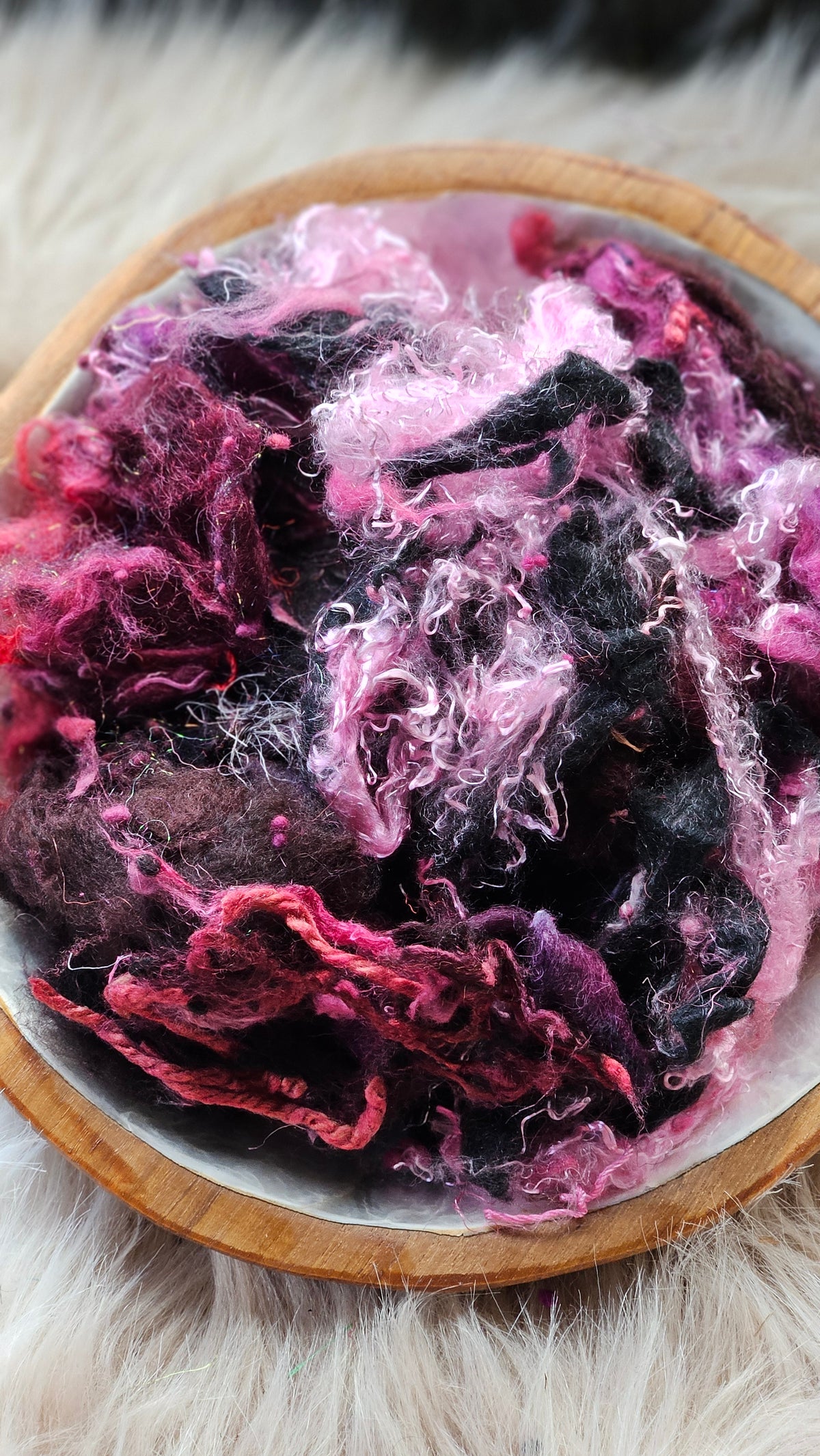 Thistle Dawn - hand-dyed wool alpaca bamboo texture blend - 4 ounces | 114 grams