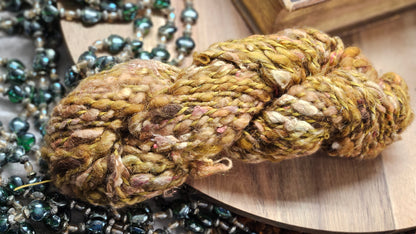 Handspun Bulky Art Yarn - 48 yards | 4.7 ounces - Botticelli Portrait 02