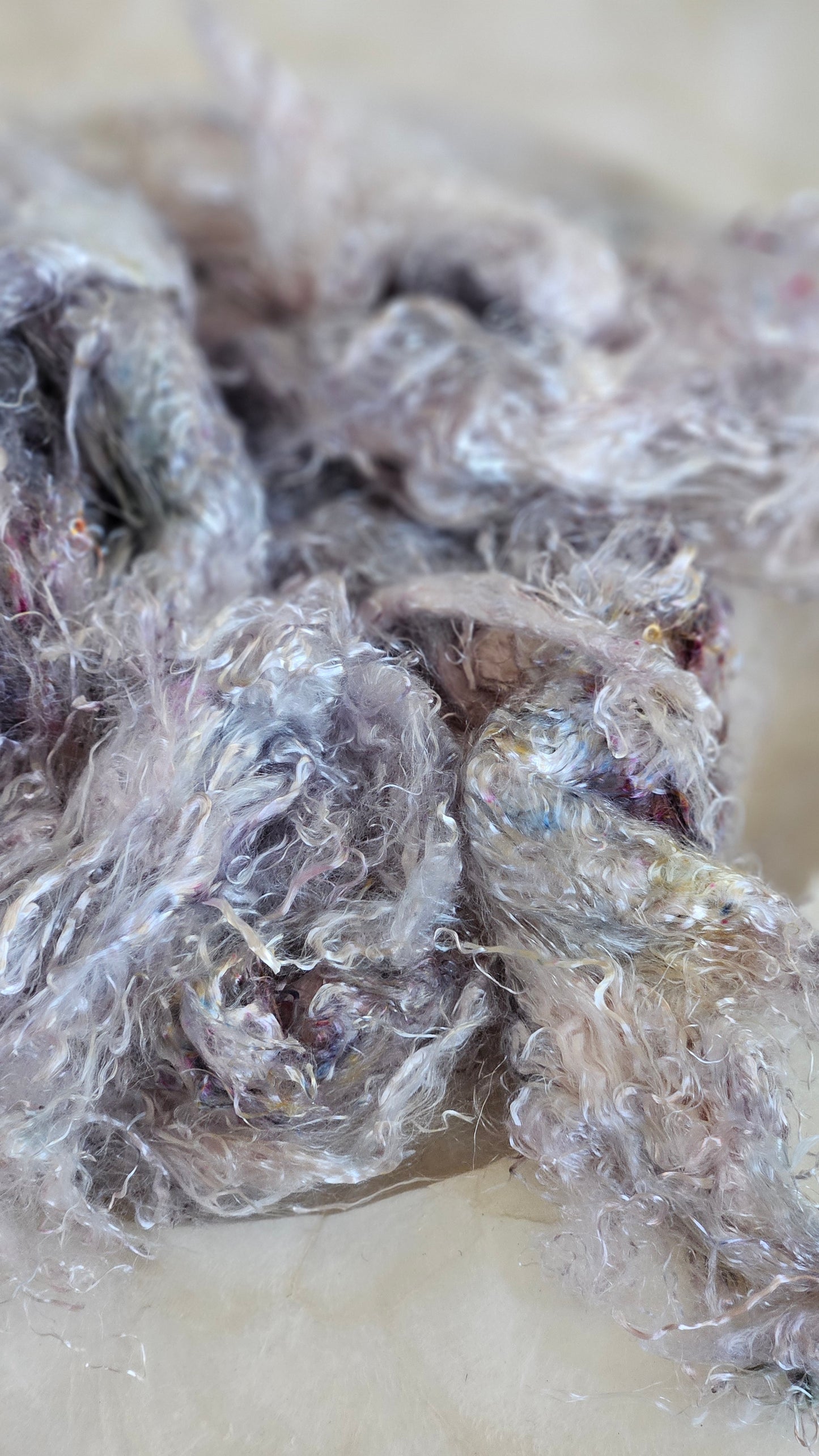 MARBLE - hand-dyed eucalyptus crimp faux-silk for art yarn embellishing, fiber blending, felting, and papermaking - 2 oz | 57 g