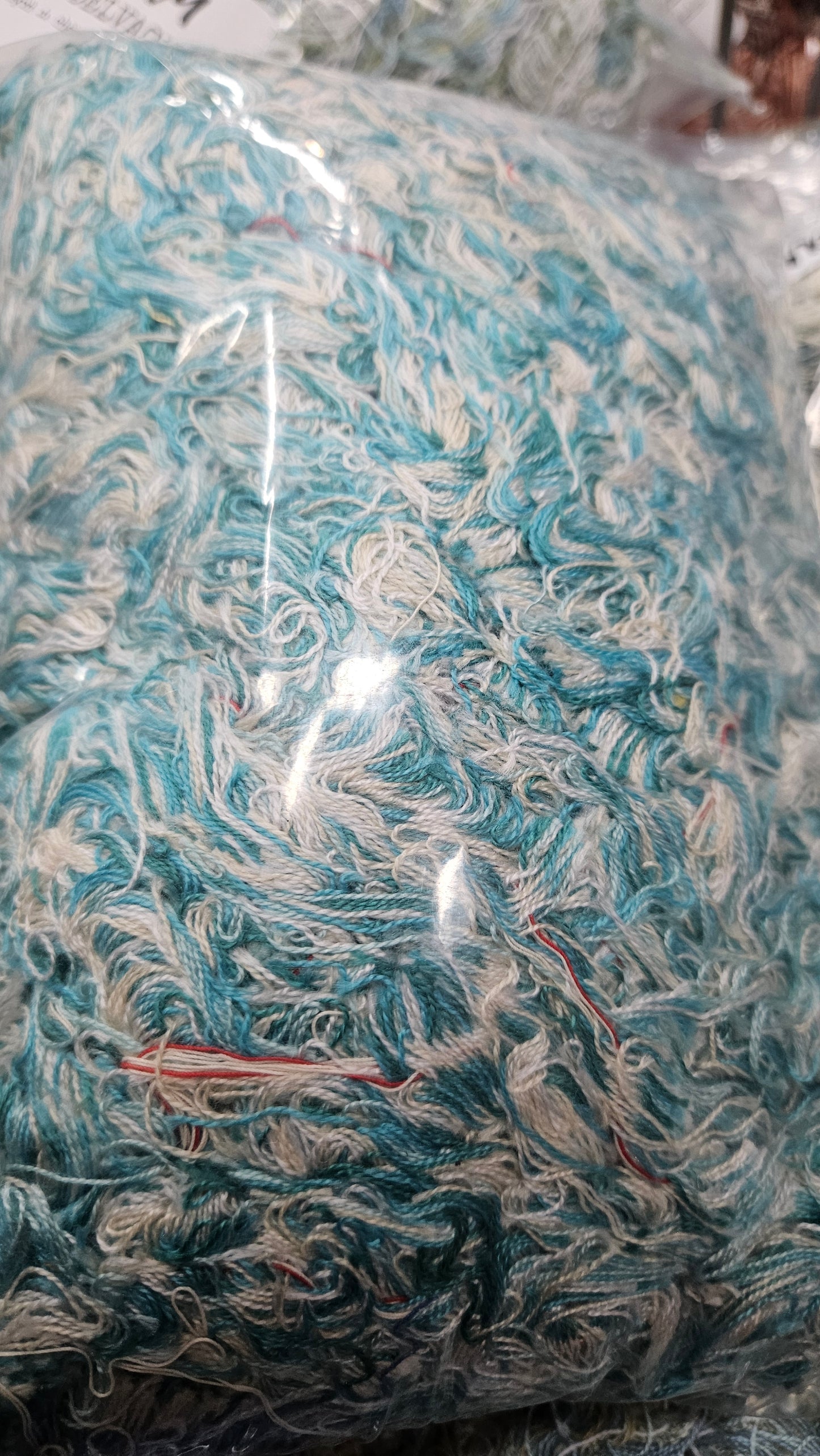 SEASHORE - textile selvedge for rug and art weaving and art yarn - SEA002 (1.1 lb)