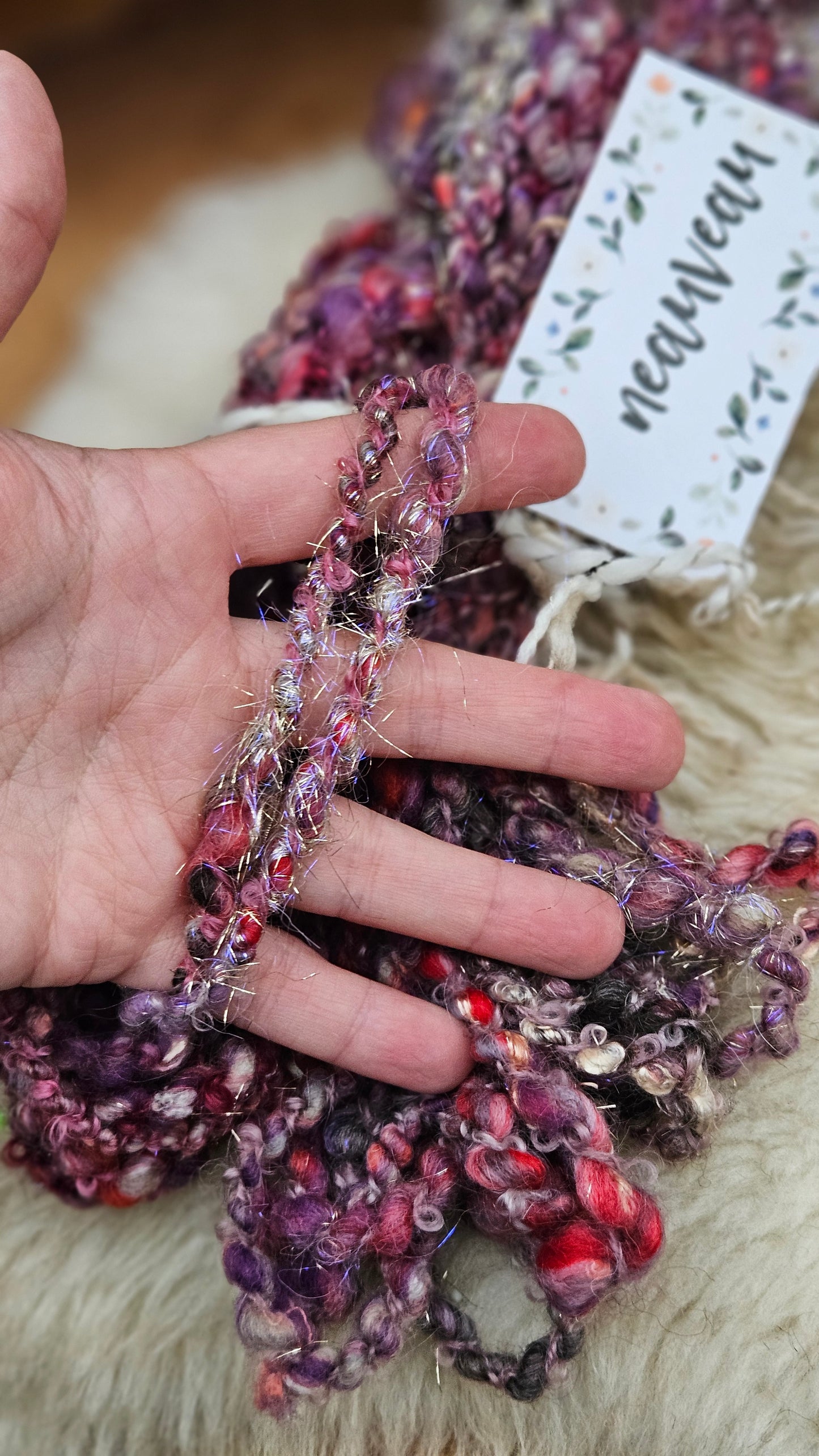 FAUSTA - Bulky Handspun Art Yarn Skein - 28 yards | 2.8 ounces | 79 grams