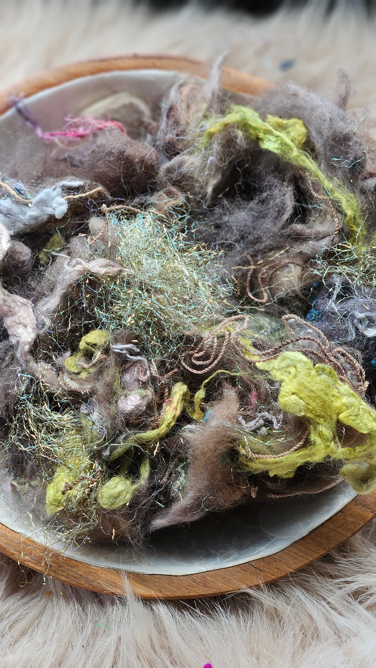 Poor but Kind - hand-dyed wool alpaca bamboo texture blend - 4 ounces | 114 grams