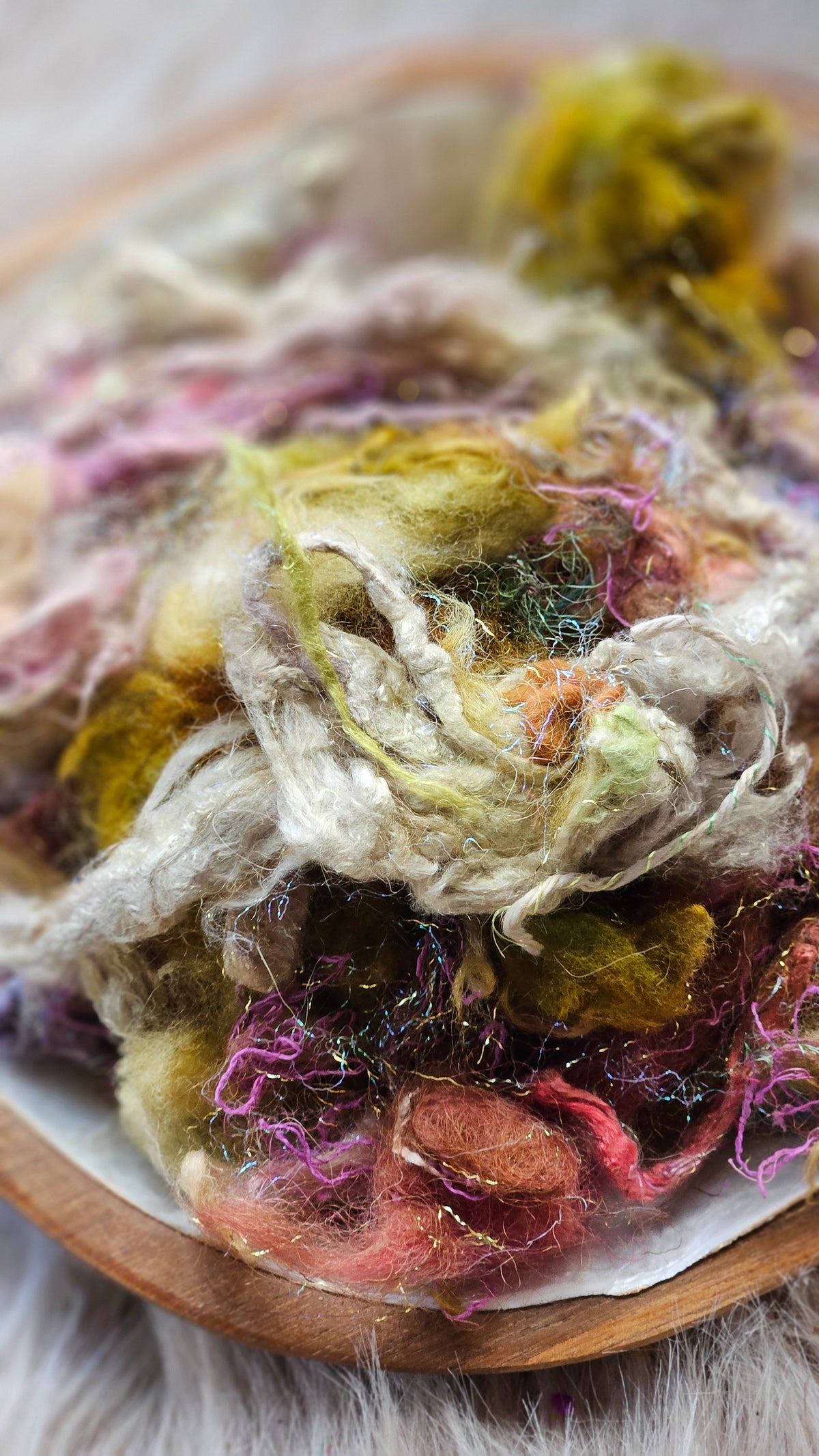 Wild Grace - hand-dyed wool alpaca bamboo texture blend - 4 ounces | 114 grams