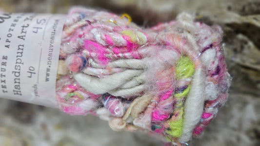 Handspun Bulky Art Yarn - Fairy Godmother 03